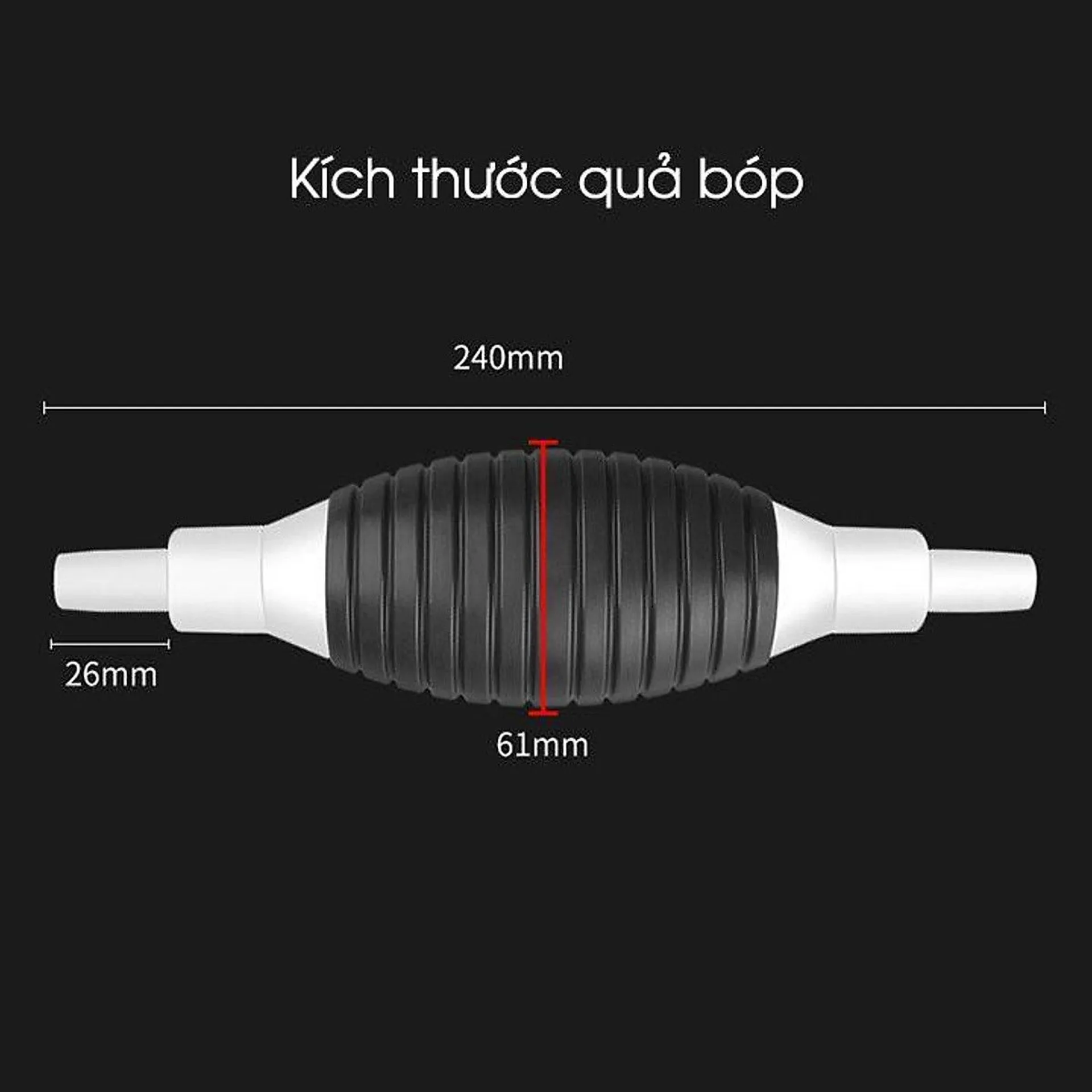 Dụng cụ bơm hút xăng dầu chất lỏng bóp tay tiện lợi, ống hút thay nước bể cá, hút rượu cầm tay (ảnh 2/6)