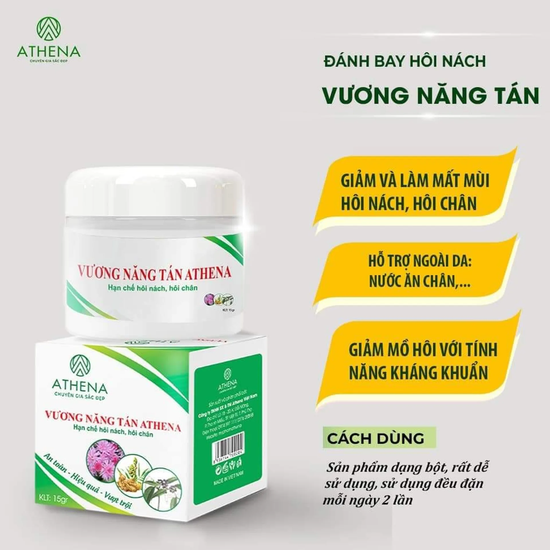 Vương năng tán- Chữa hôi nách