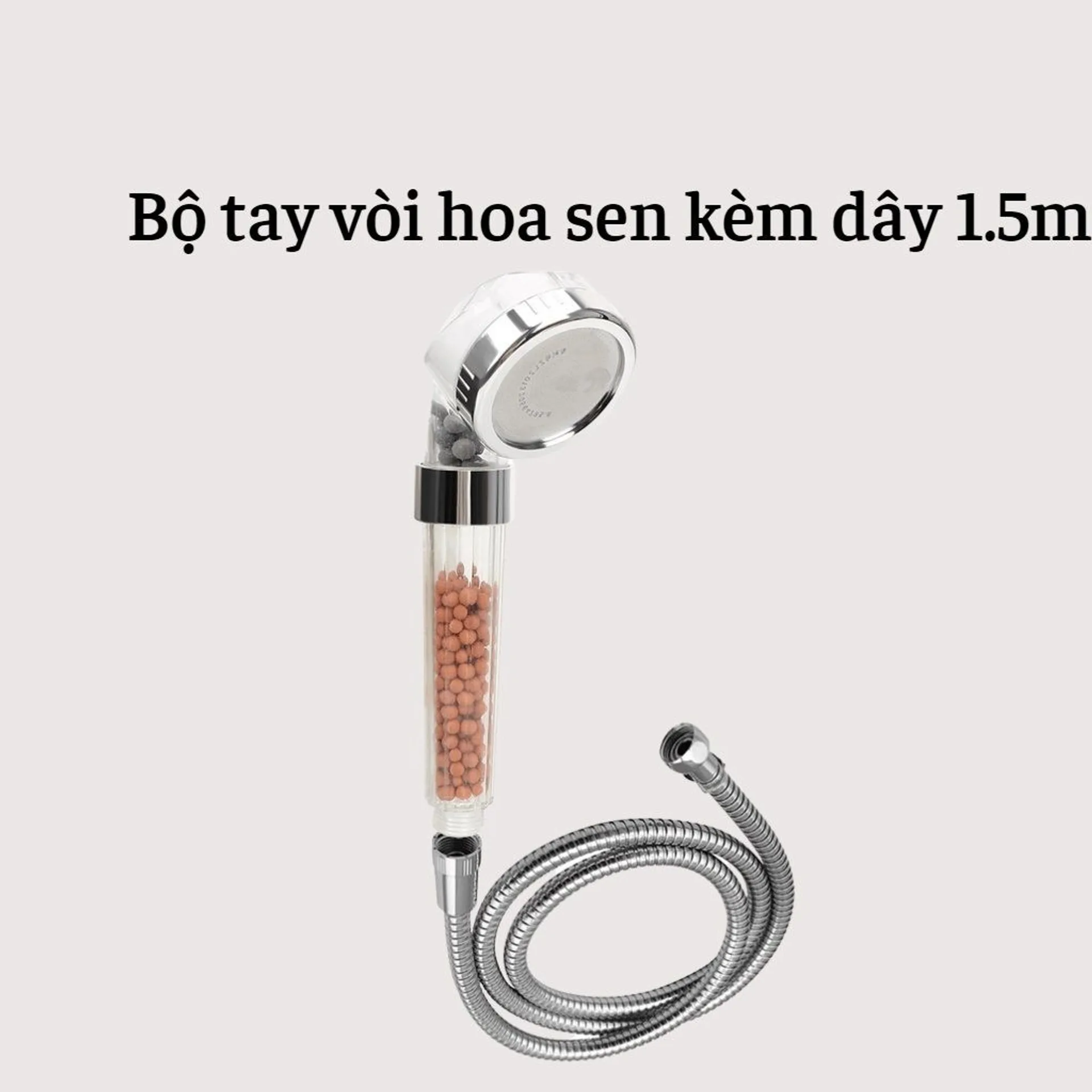 Vòi sen tăng áp có hạt lọc nano kèm dây, bộ vòi sen tắm lọc nước (ảnh 2/6)