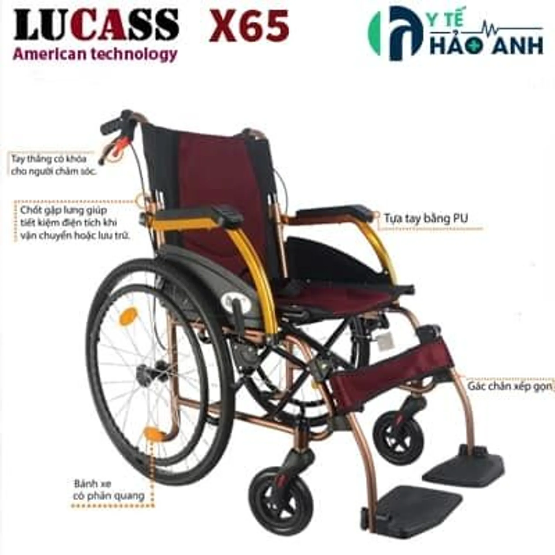 Xe lăn Lucass X65