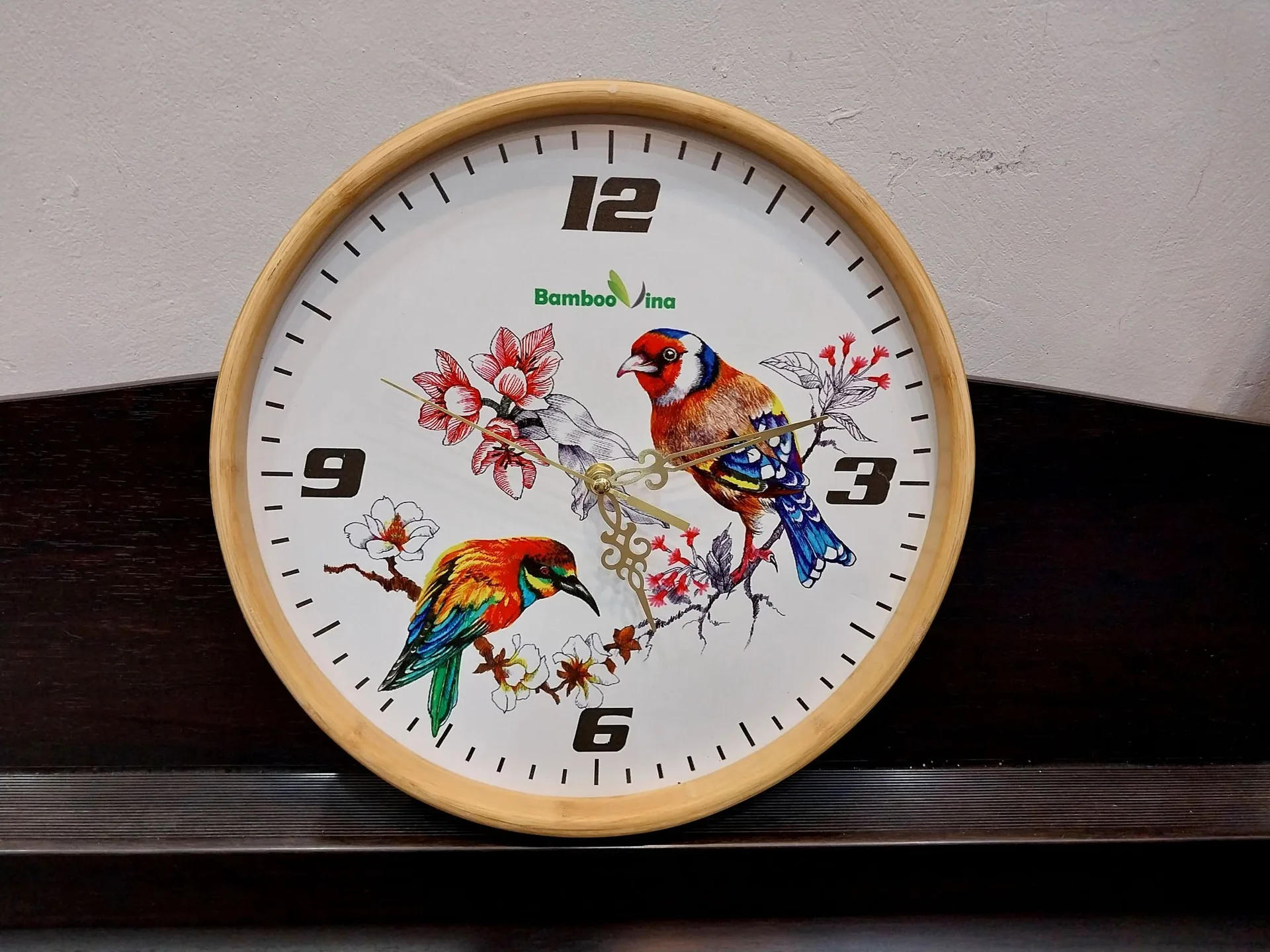 Đồng Hồ Treo Tường Gỗ Tre D30cm (ảnh 3/5)