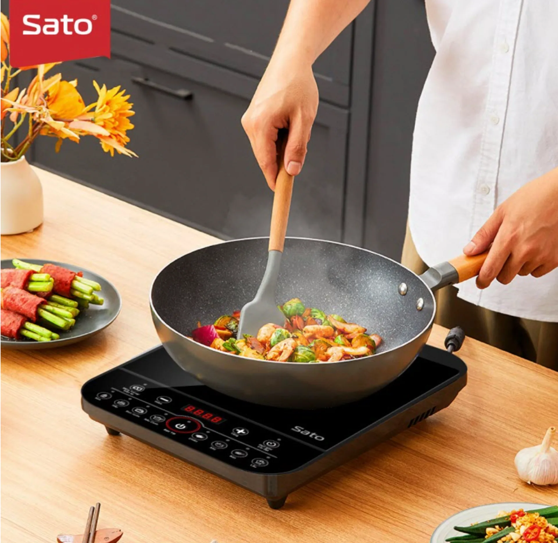 Bếp từ đơn SATO BT051 (tặng nồi lẩu inox) (ảnh 2/3)