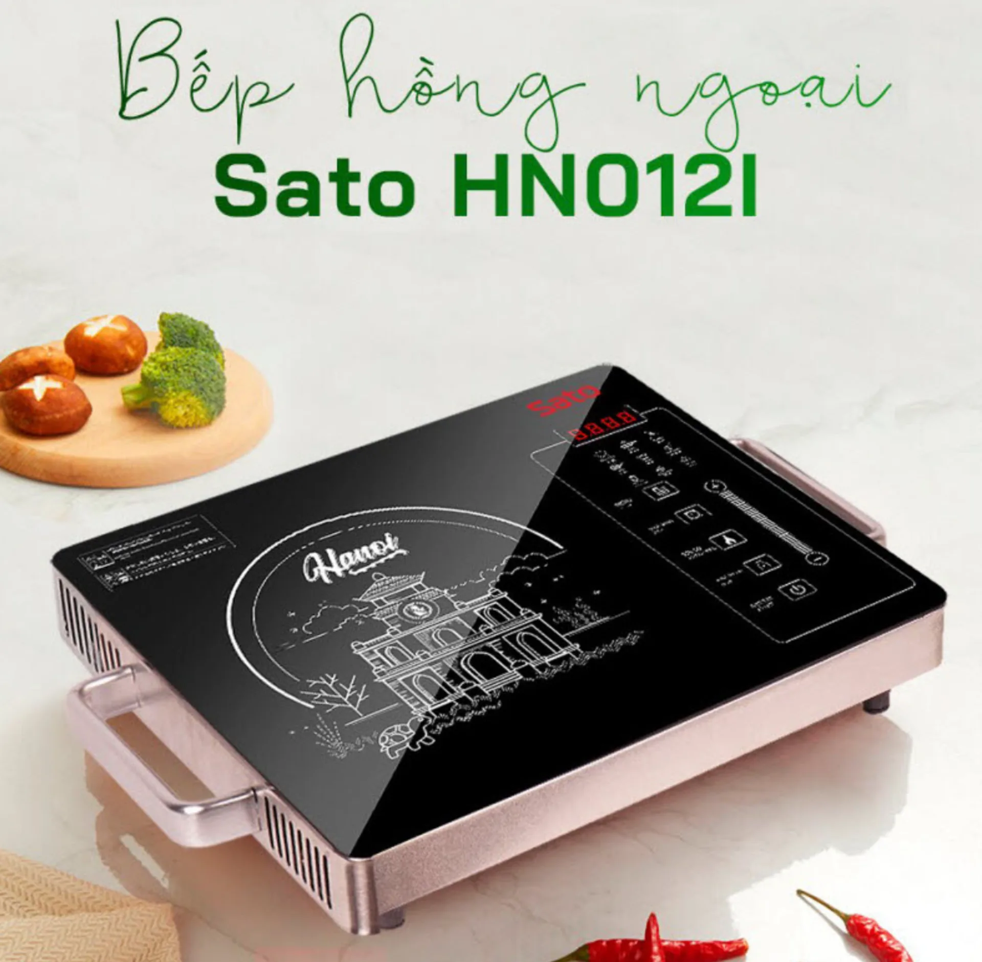 Bếp hồng ngoại SATO HN012I (Tặng kèm nồi lẩu inox)