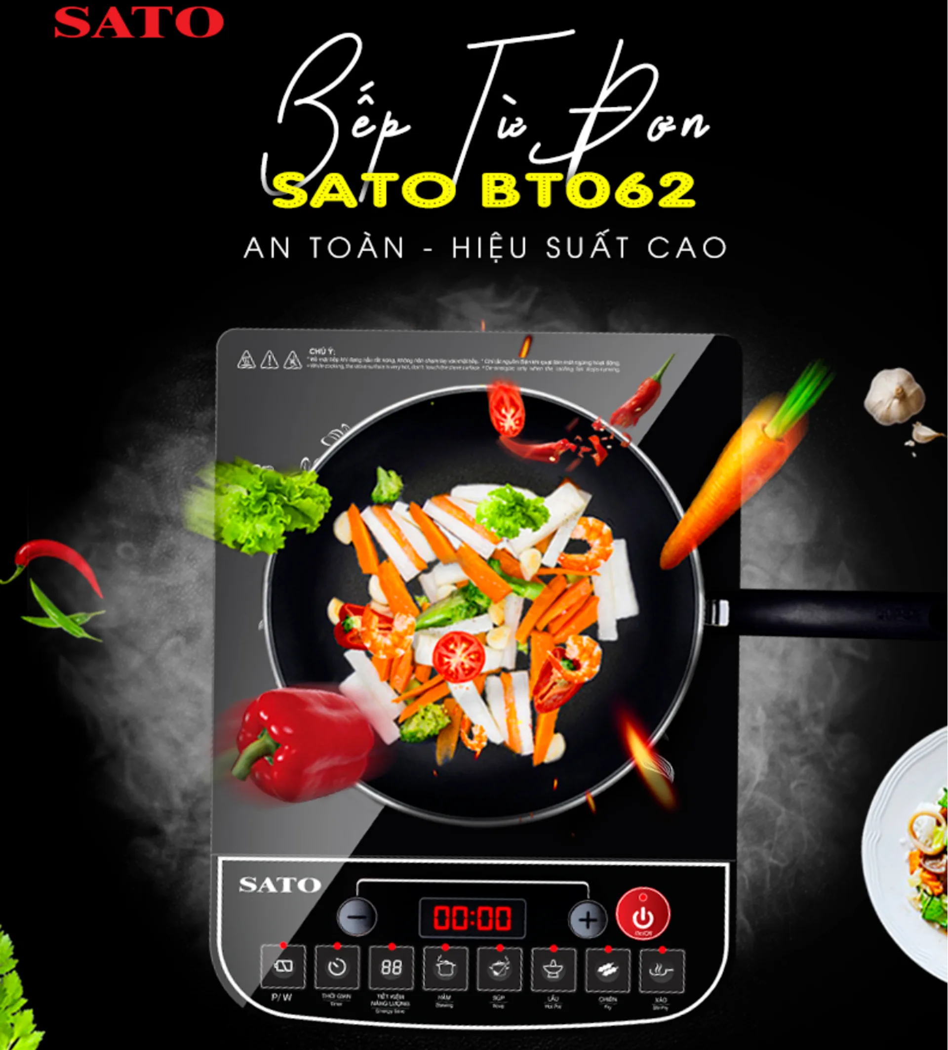 Bếp từ đơn SATO BT062 (Tặng nồi lẩu inox) (ảnh 2/3)
