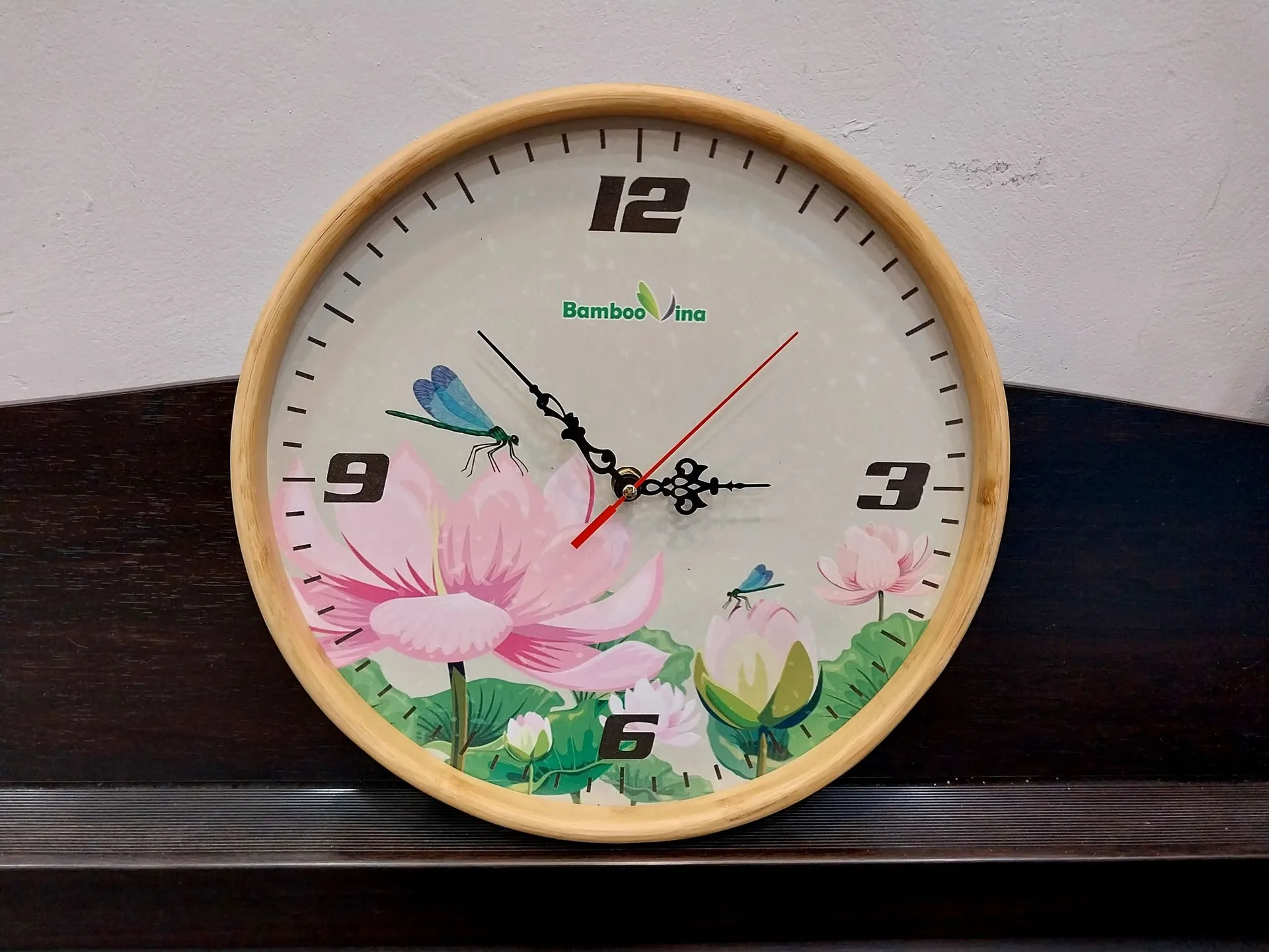 Đồng Hồ Treo Tường Gỗ Tre D30cm (ảnh 4/5)