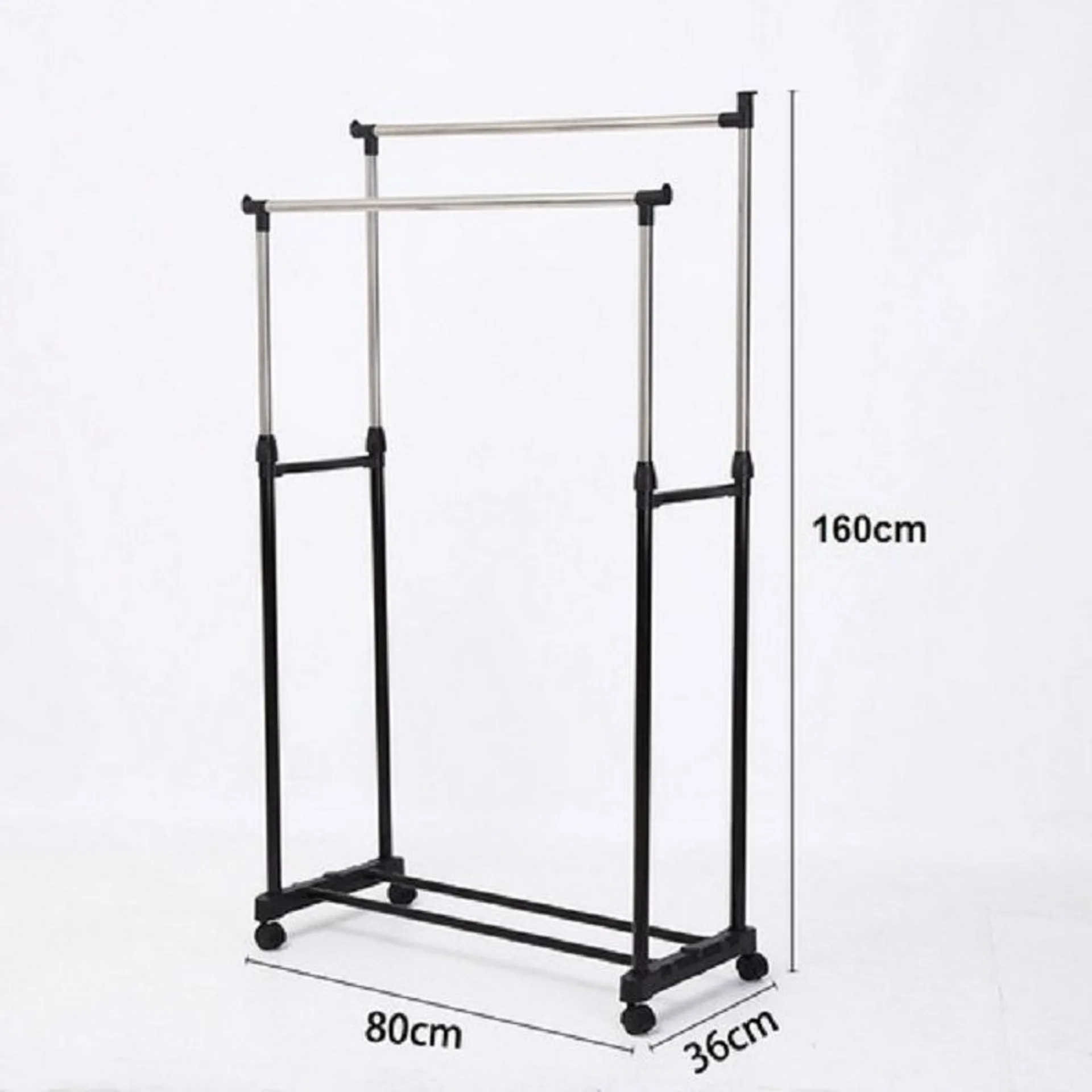 Giàn phơi inox thông minh 2 tầng có bánh xe thông minh dễ dàng di chuyển nhanh chóng (ảnh 4/6)