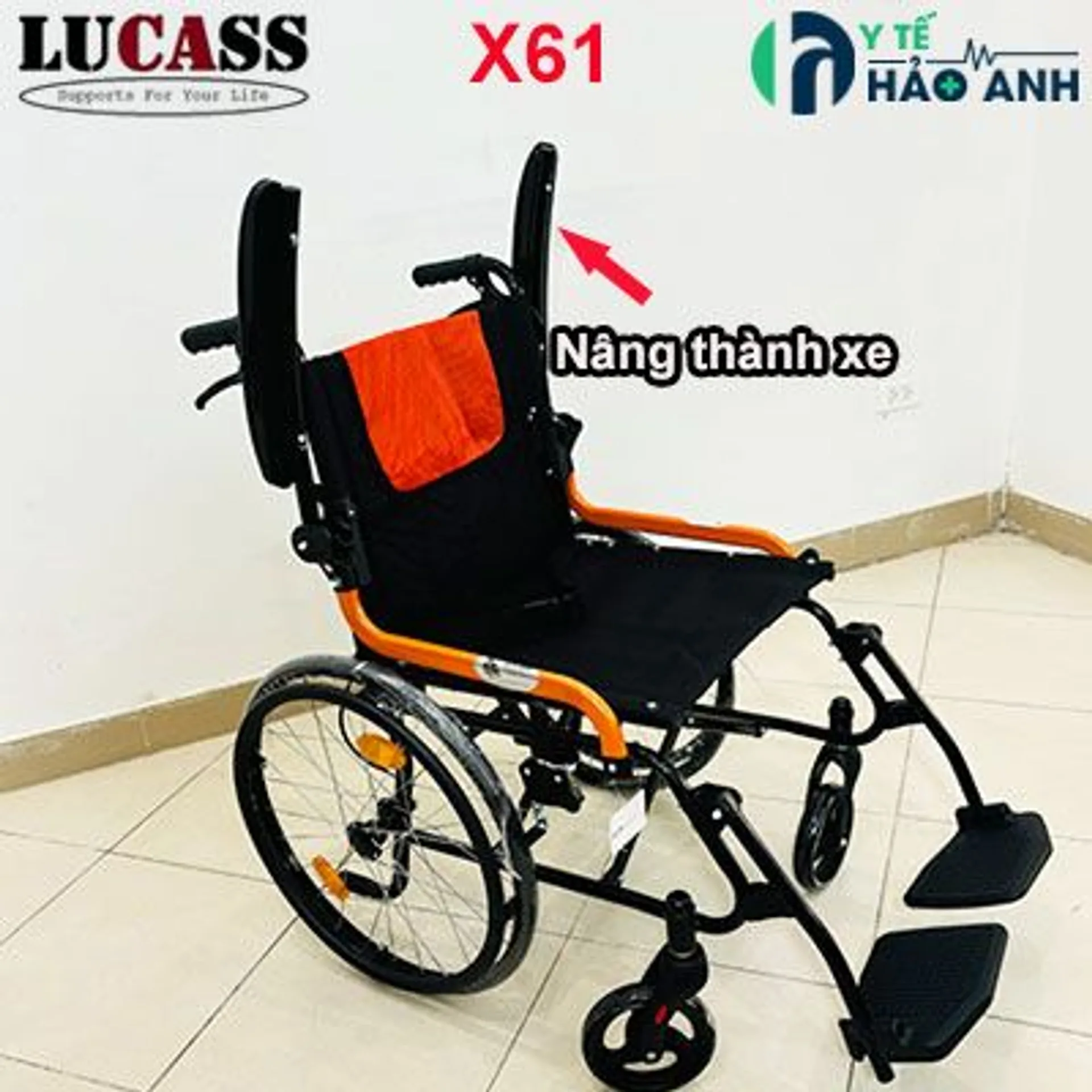 Xe lăn Lucass X61 gấp gọn du lịch (ảnh 2/5)