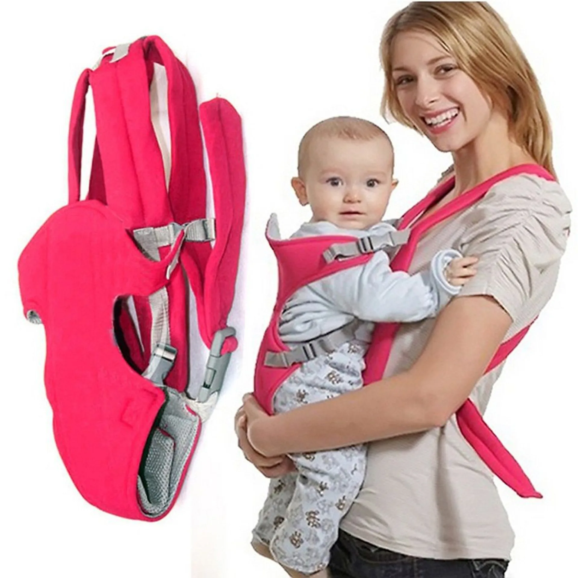 Địu em bé 4 tư thế, đai địu đi xe máy an toàn cho bé