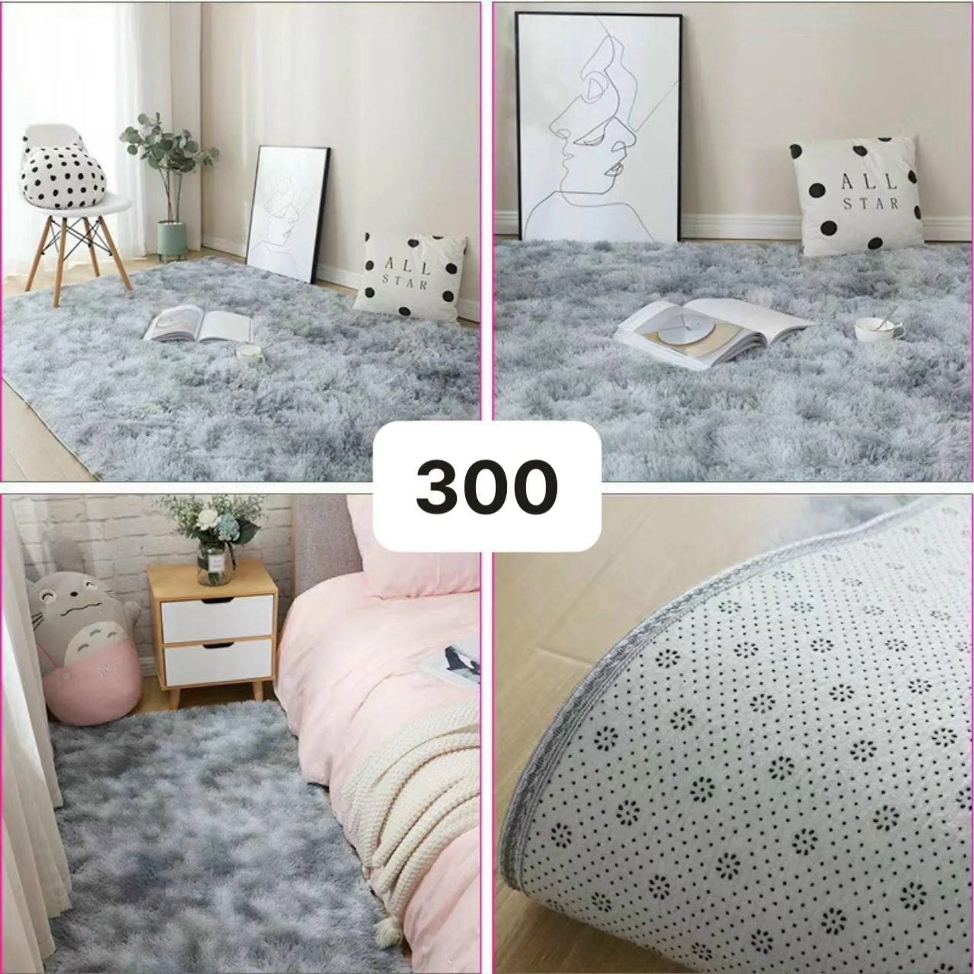 Thảm Lông Trang Trí Nhà Cửa Loại Dày Không Rụng Lông Hàng Nhập Khẩu Cao Cấp (ảnh 4/4)