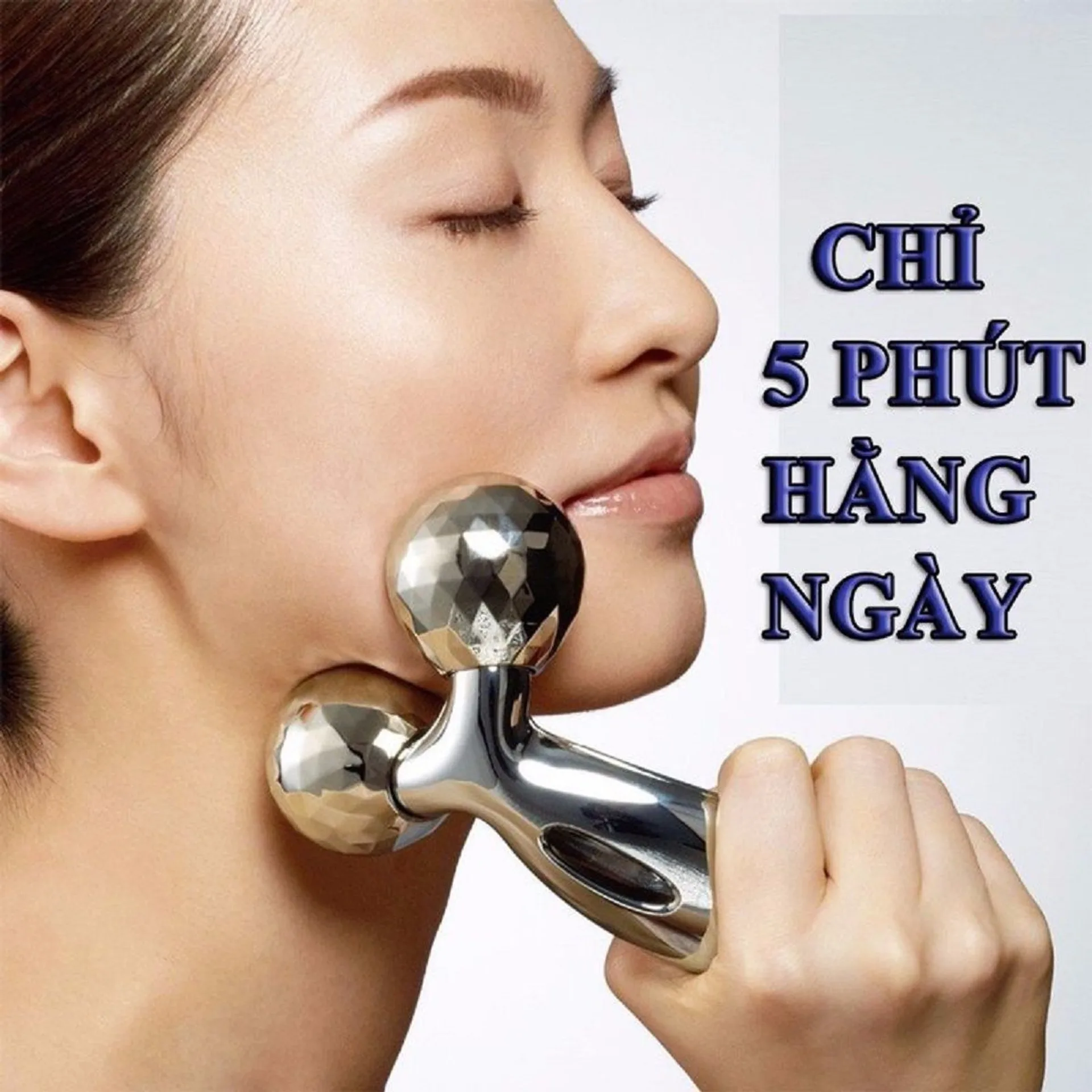 Cây lăn massage mặt 3D loại lớn tạo cằm vline thon gọn đùi giảm mỡ bụng (ảnh 2/6)