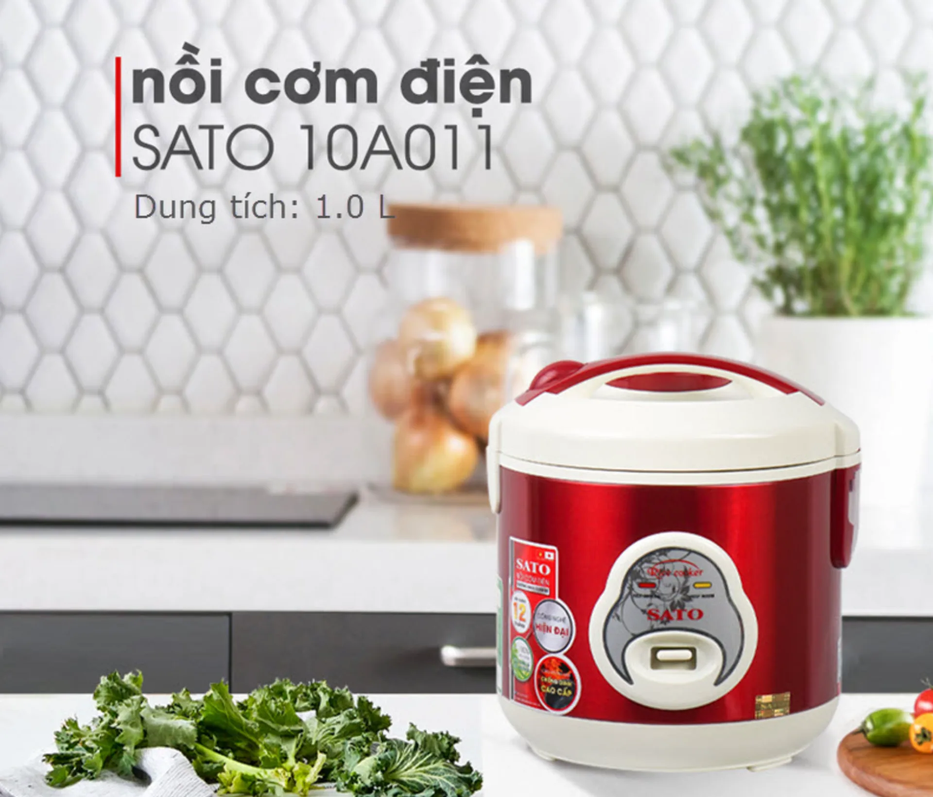 Nồi Cơm Điện SATO 10A011 1.0 Lít