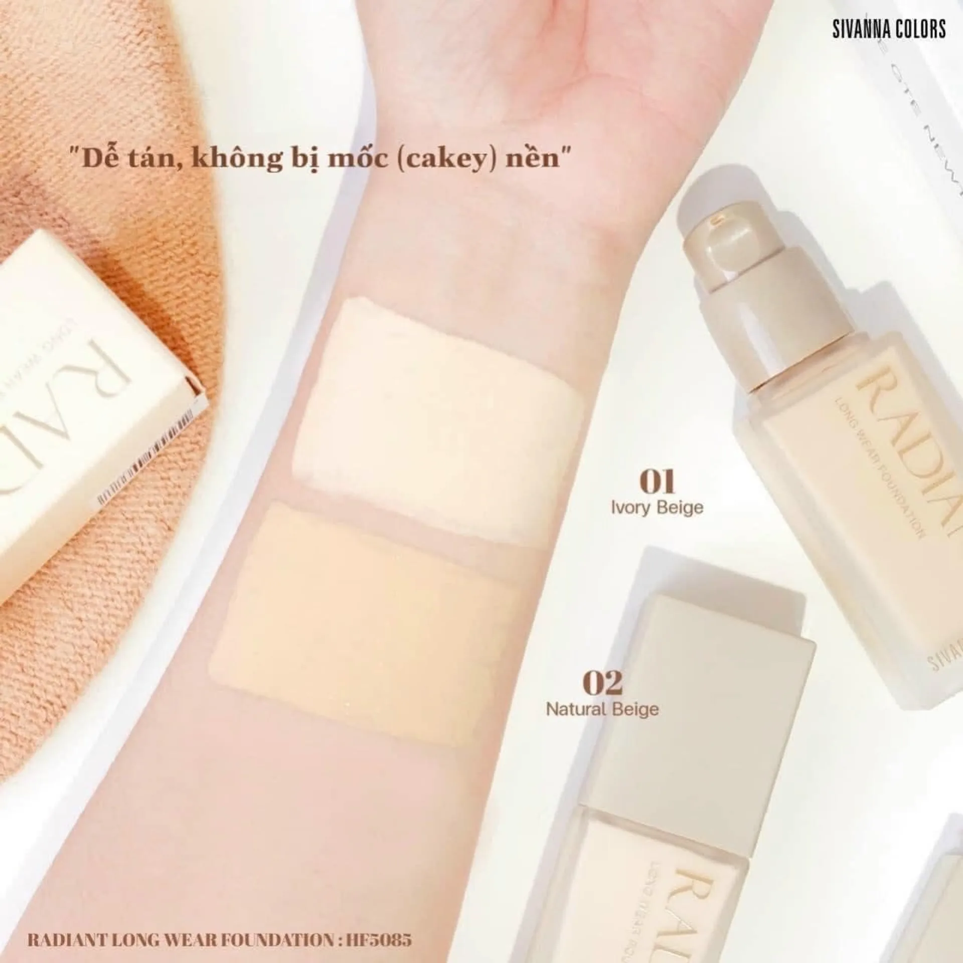 Kem Nền Sivanna Lâu Trôi Kiềm Dầu Thái Lan Sivanna Color Long Wear Foundation 35g Bản Mới (ảnh 4/5)