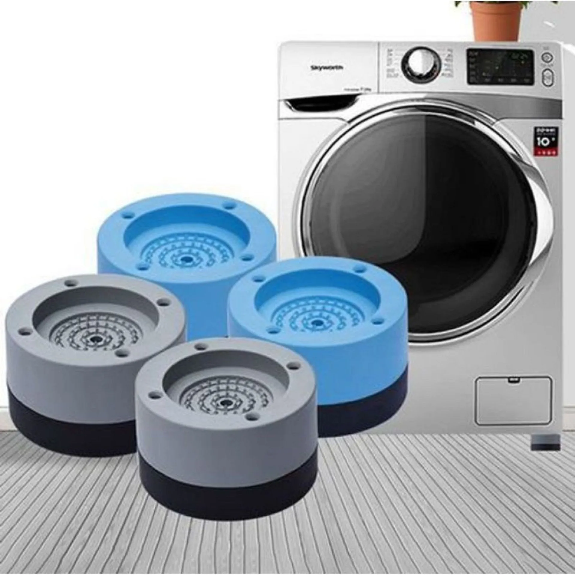 Set 4 đế chống rung chống ồn máy giặt