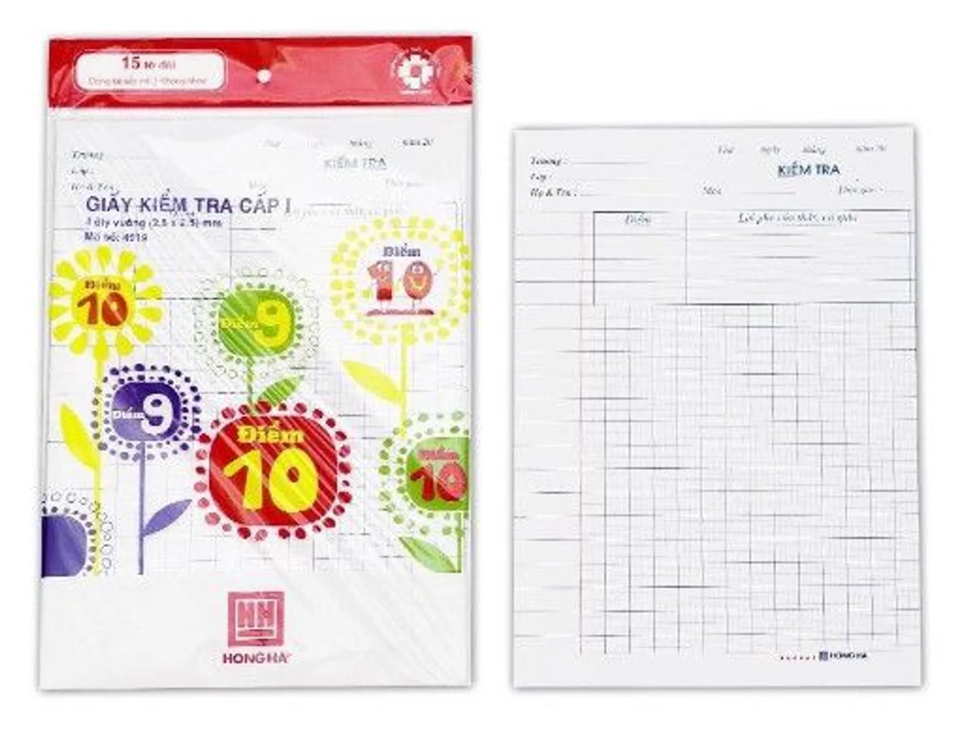 Giấy kiểm tra 4 ô ly Hồng Hà