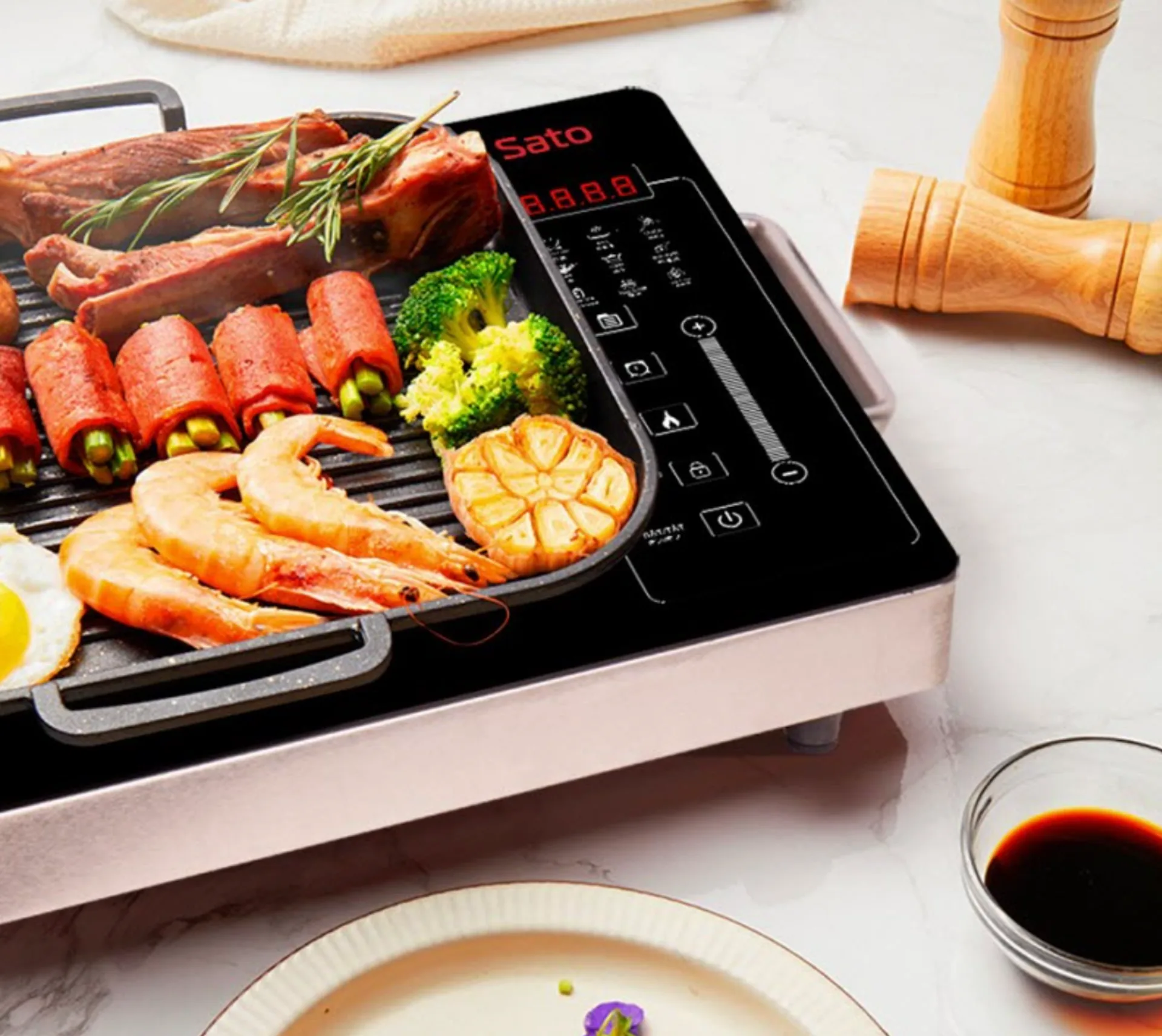 Bếp hồng ngoại SATO HN012I (Tặng kèm nồi lẩu inox) (ảnh 2/3)