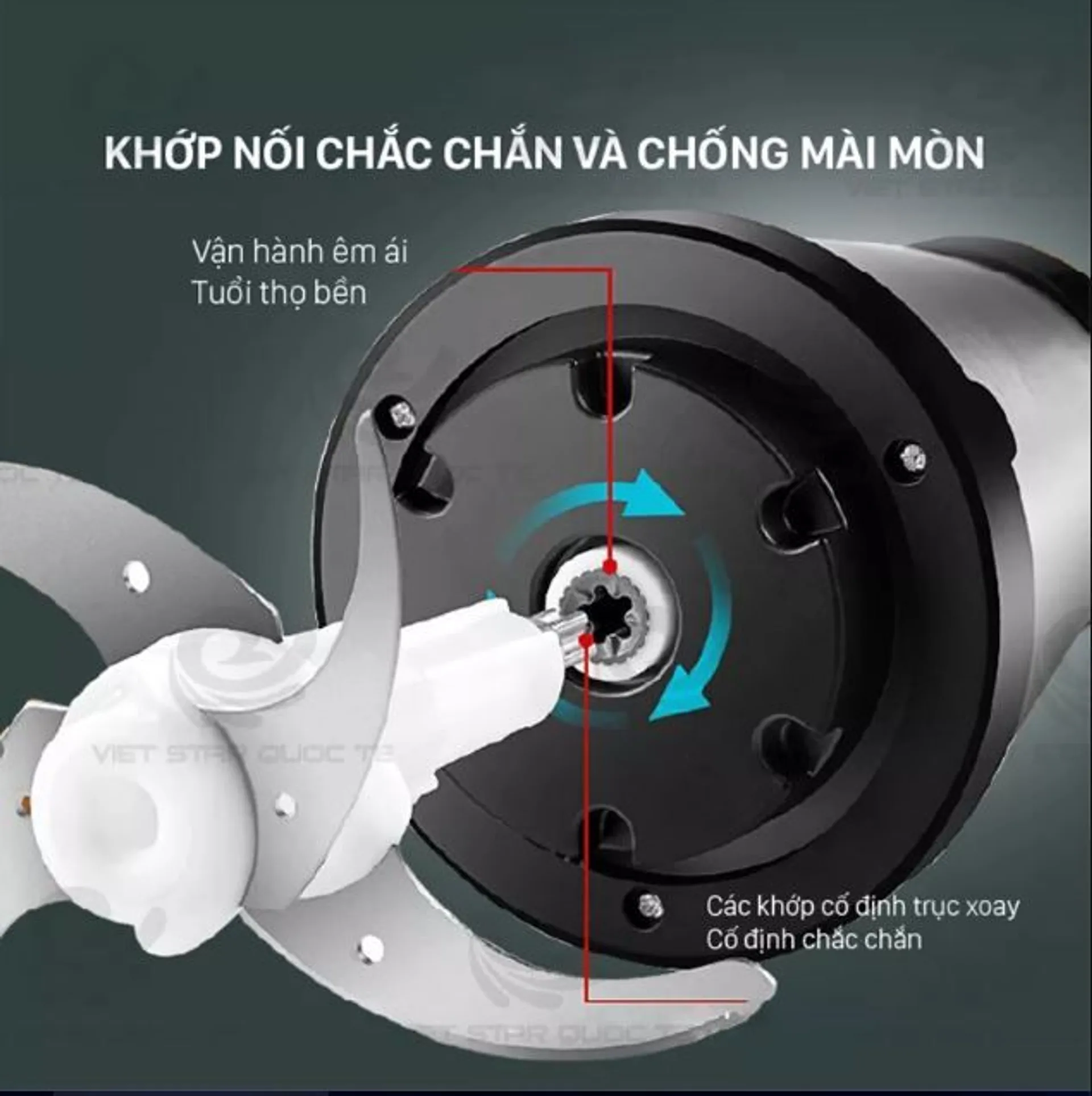 Máy xay thịt đa năng cối inox 304 dung tích 2 lít công suất 250W, máy xay thịt 4 lưỡi, máy xay sinh tố (ảnh 5/5)