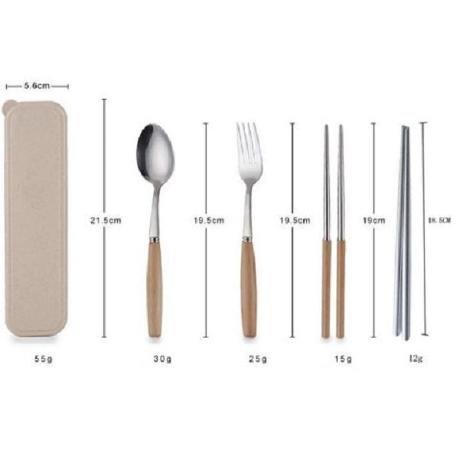 Hộp set 3 đũa thìa dĩa lúa mạch, bộ thìa dĩa đũa hộp lúa mạch (ảnh 4/5)
