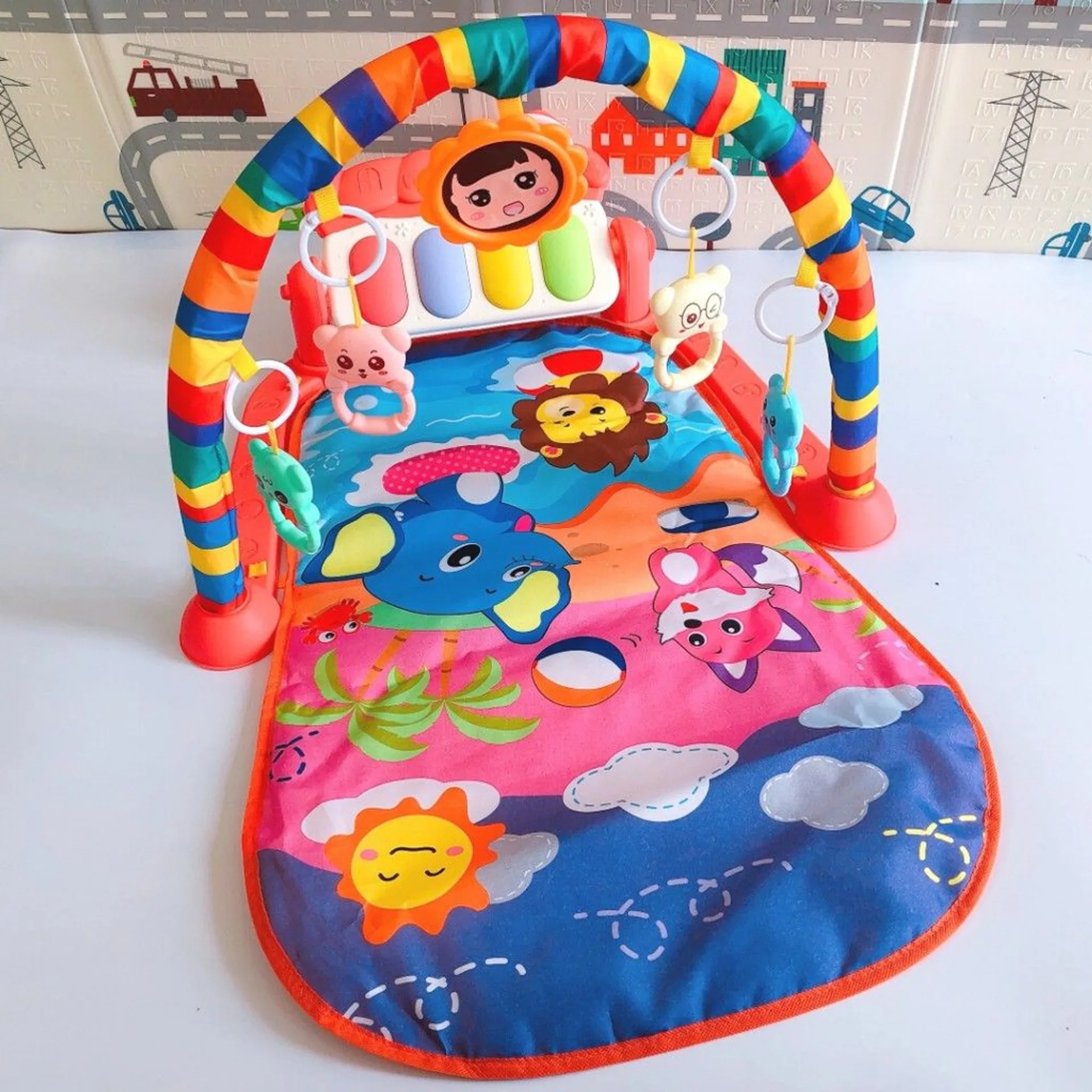 Thảm đàn chú voi vui nhộn cho bé, thảm nằm chơi có nhạc, thảm cho trẻ sơ sinh (ảnh 5/5)