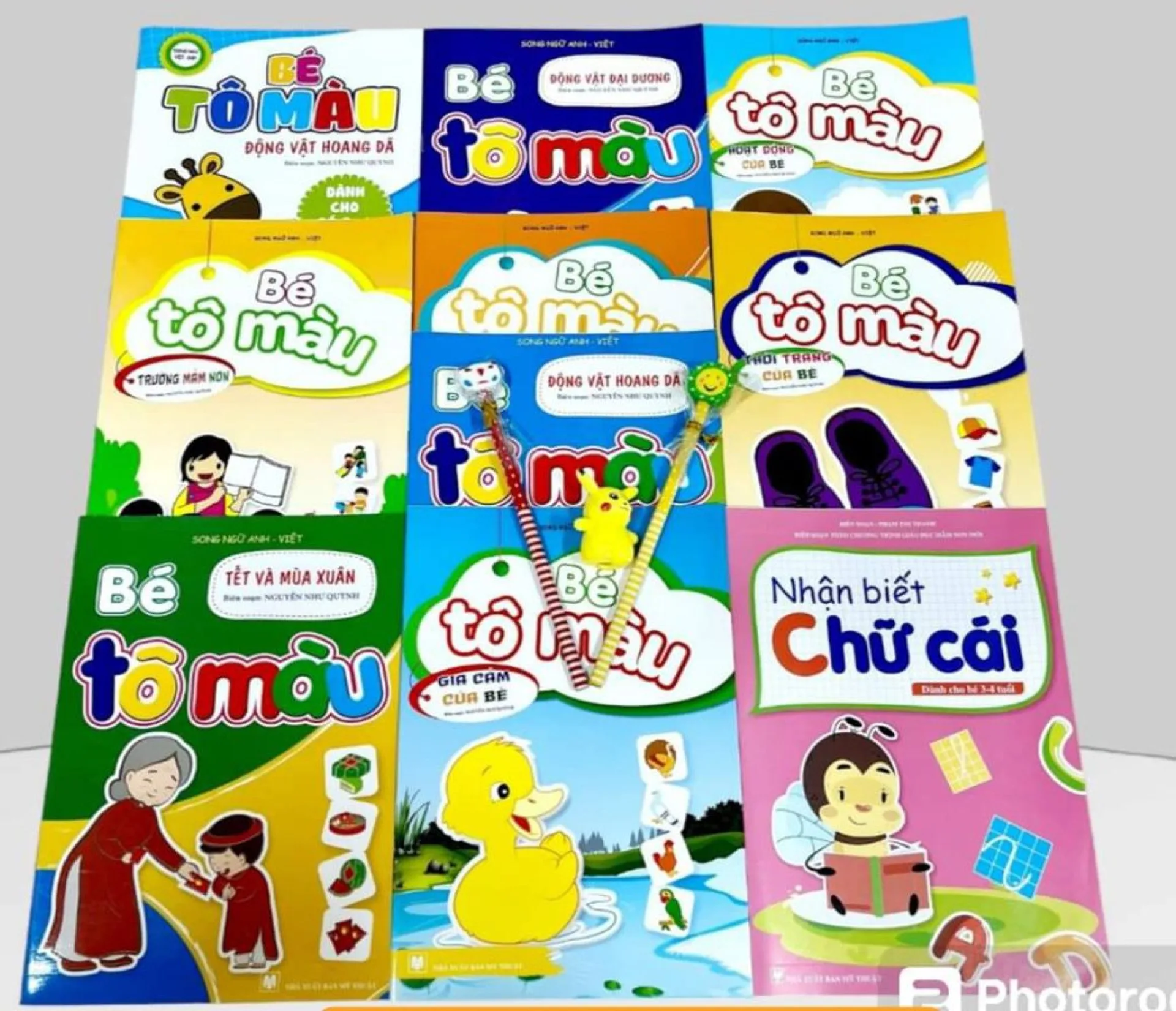 Comboo 10 cuốn tập tô màu cho bé