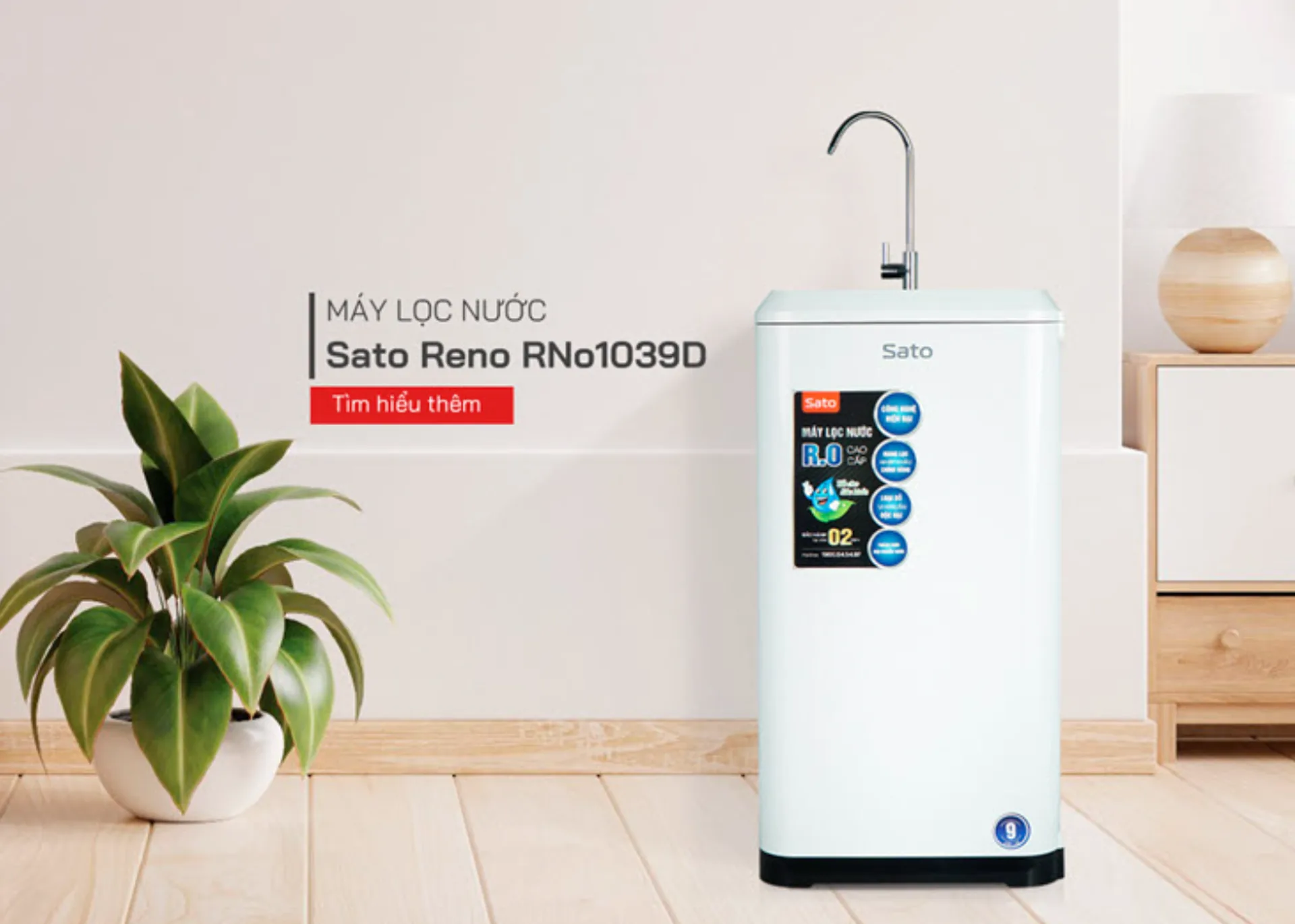Máy lọc nước Sato Reno RNo1039D 9 cấp lọc
