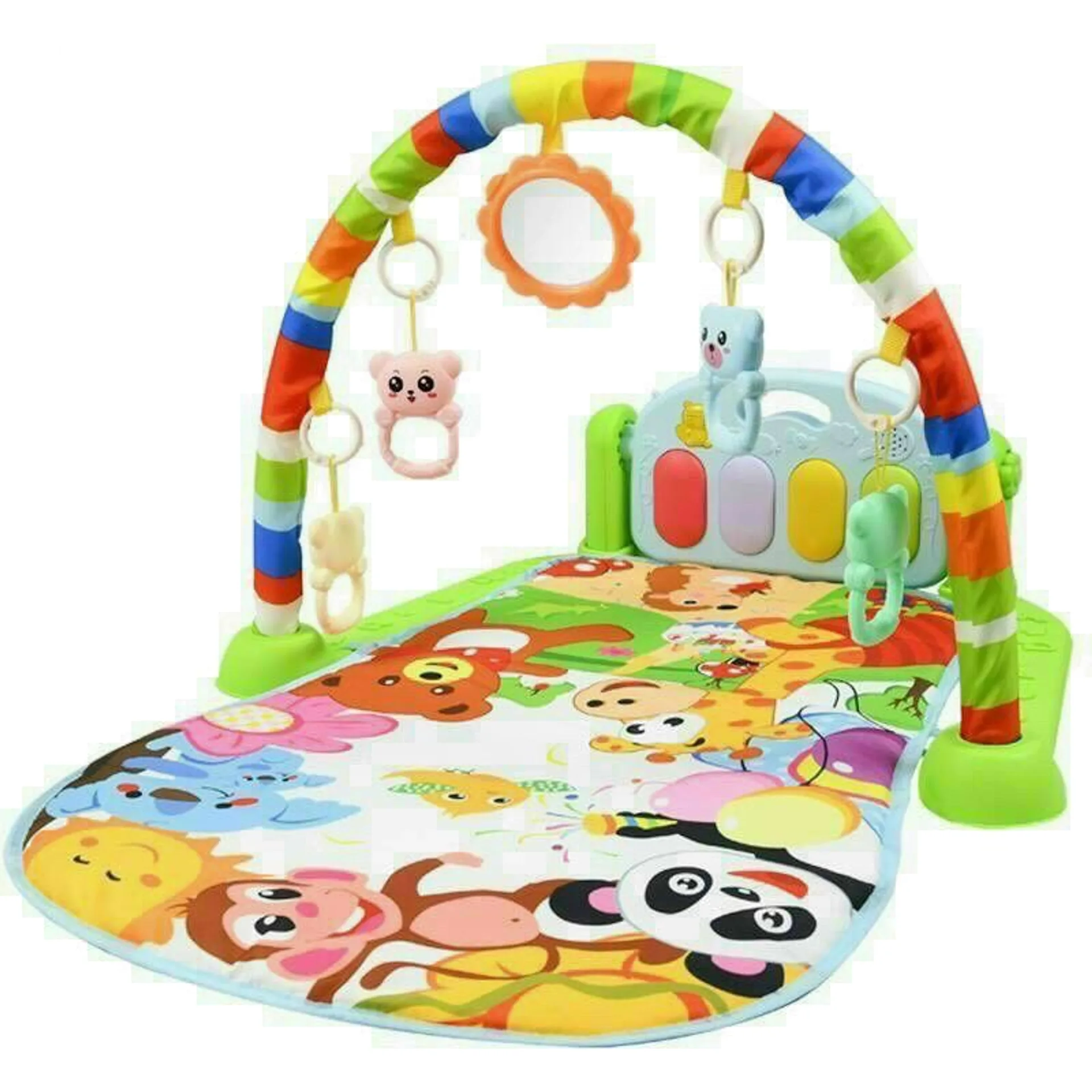 Thảm nằm chơi cho bé hình thú đáng yêu có đèn và nhạc, thảm đàn piano, thảm cho trẻ sơ sinh (ảnh 2/5)