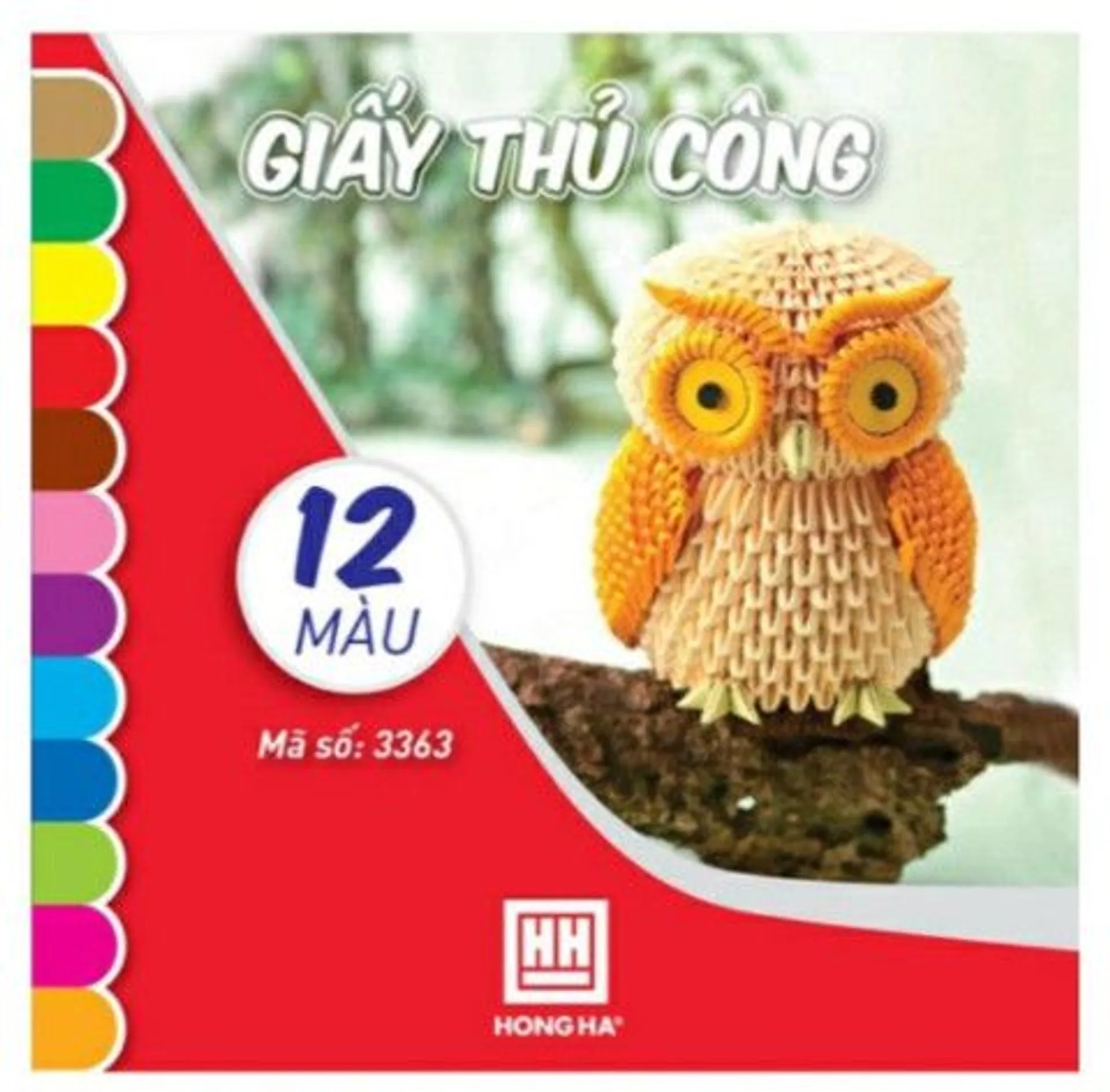 Giấy thủ công Hồng Hà 12 màu