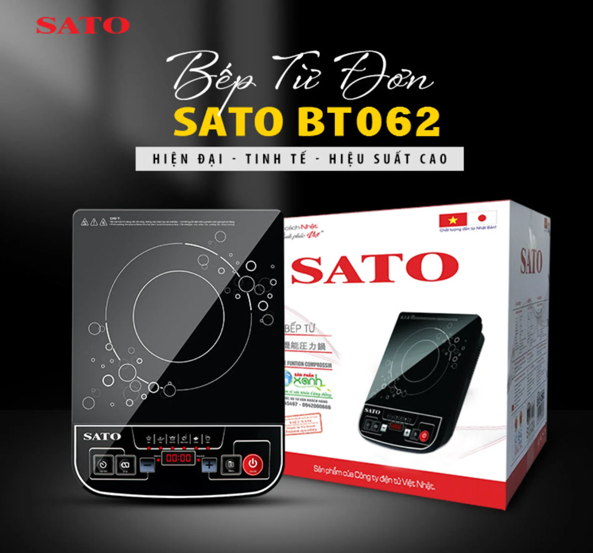 Bếp từ đơn SATO BT062 (Tặng nồi lẩu inox)