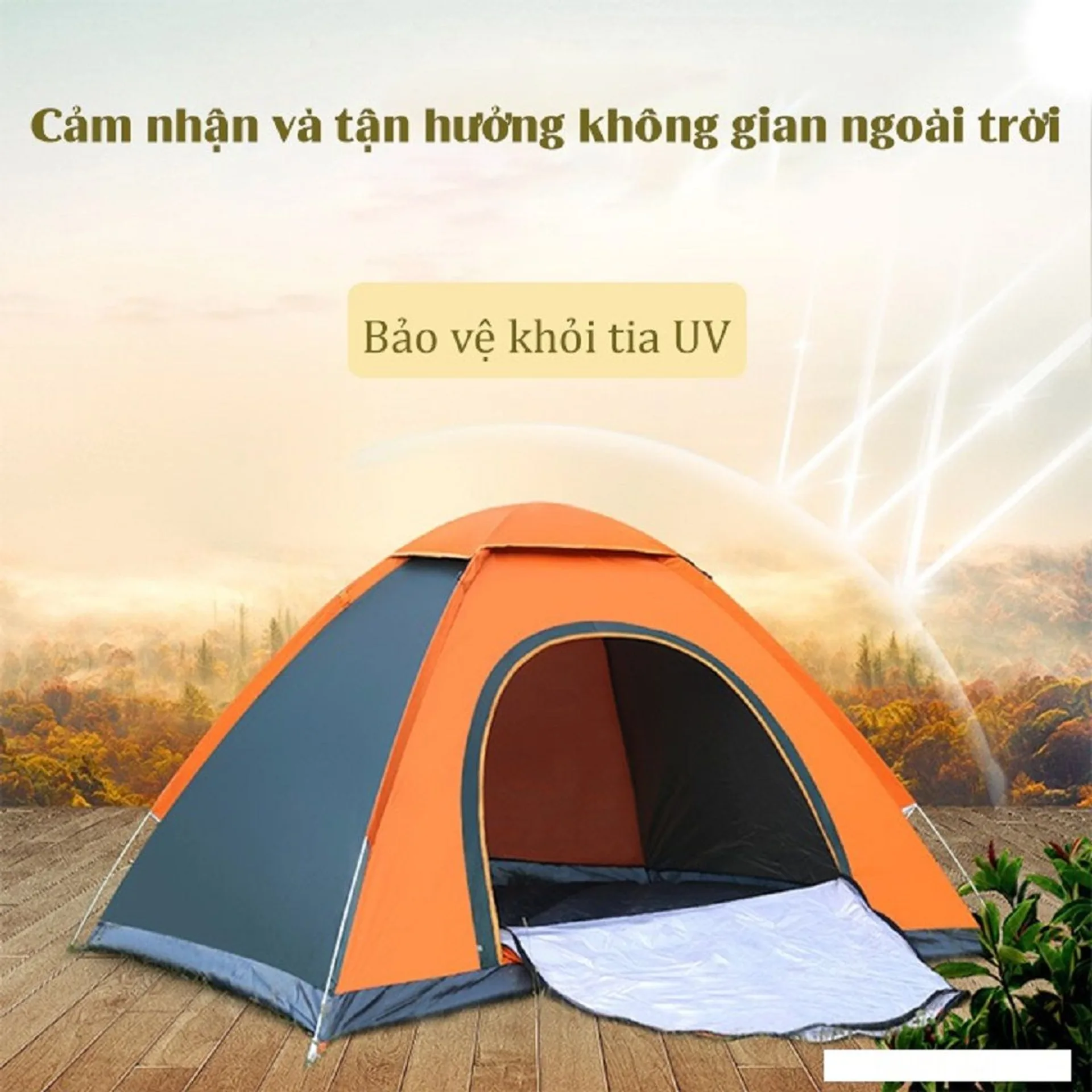 Lều cắm trại dã ngoại đi phượt du lịch 2 -3 người chống thấm nước, chống muỗi, dễ dàng gấp gọn tiện lợi