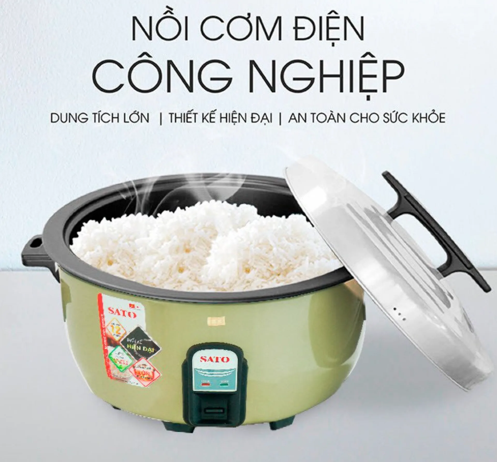 Nồi cơm điện công nghiệp Sato 160C011/Q16 16 Lít (ảnh 3/5)