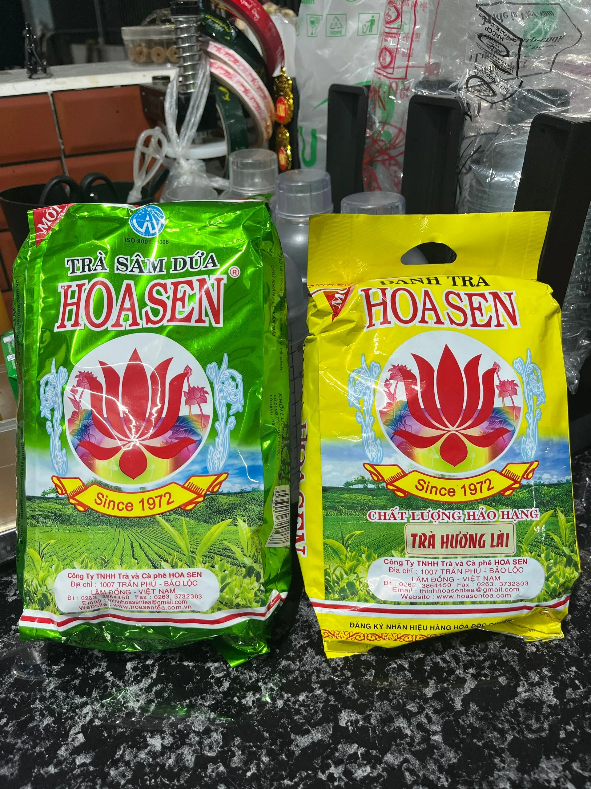 Trà Sâm Dứa Hoa Sen - Trà Lài Hoa Sen