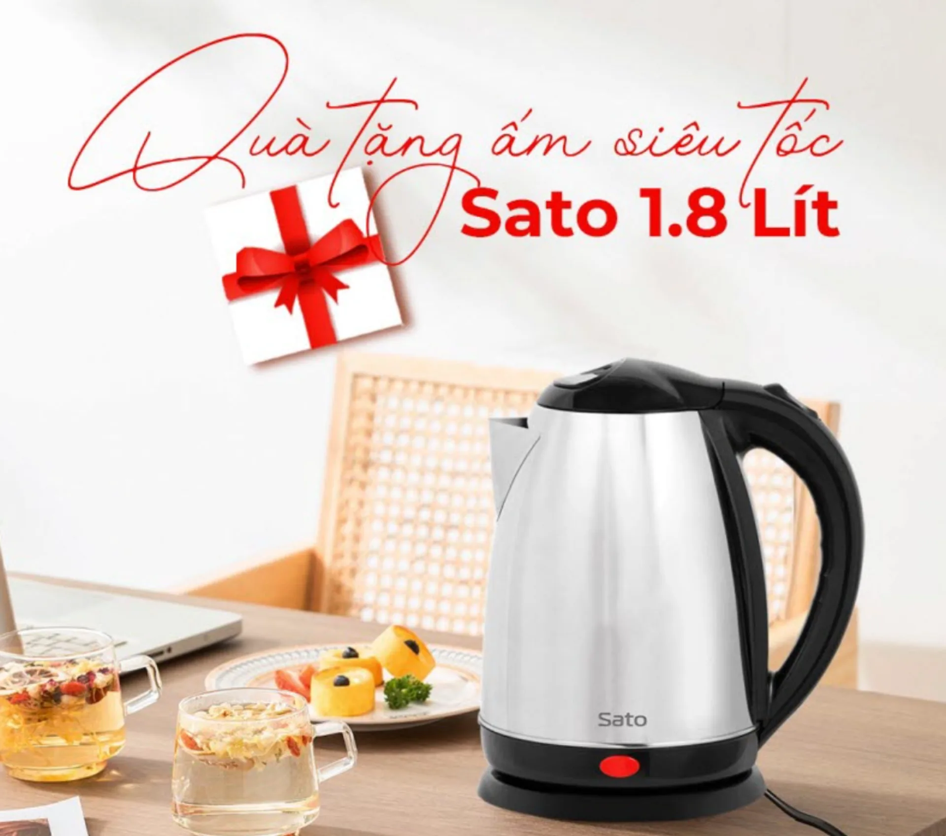 Ấm Siêu Tốc SATO 17ST47 1.8L