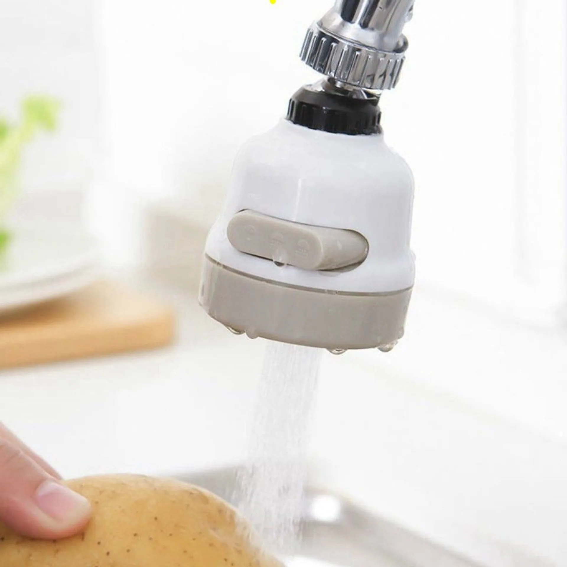 Đầu vòi tăng áp rửa chén bát, điều hướng xoay 360 độ, 3 chế độ, tiết kiệm nước, phù hợp với nhiều loại vòi (ảnh 5/6)