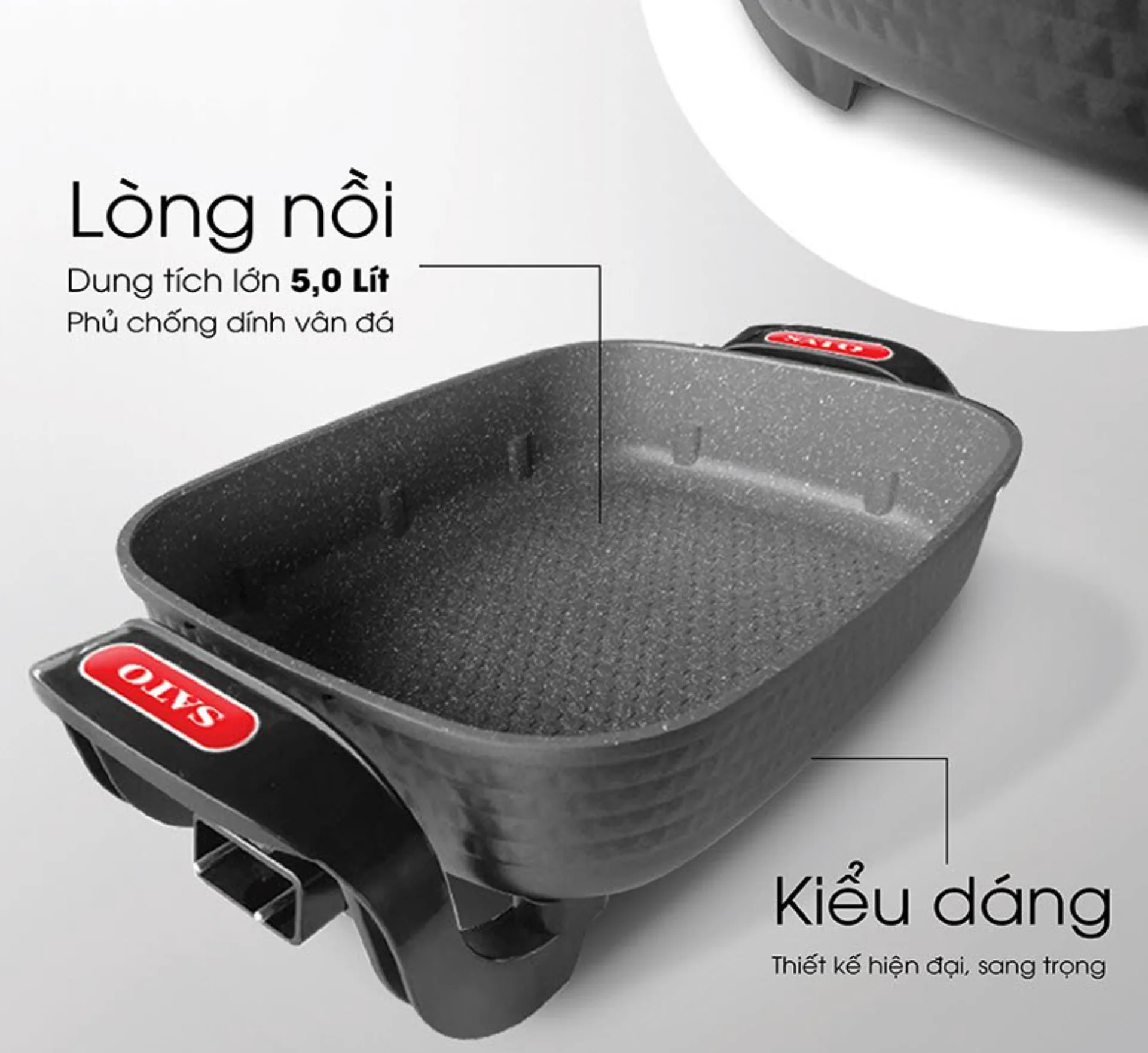 Nồi lẩu điện đa năng SATO 50NL51 5.0L (ảnh 4/4)