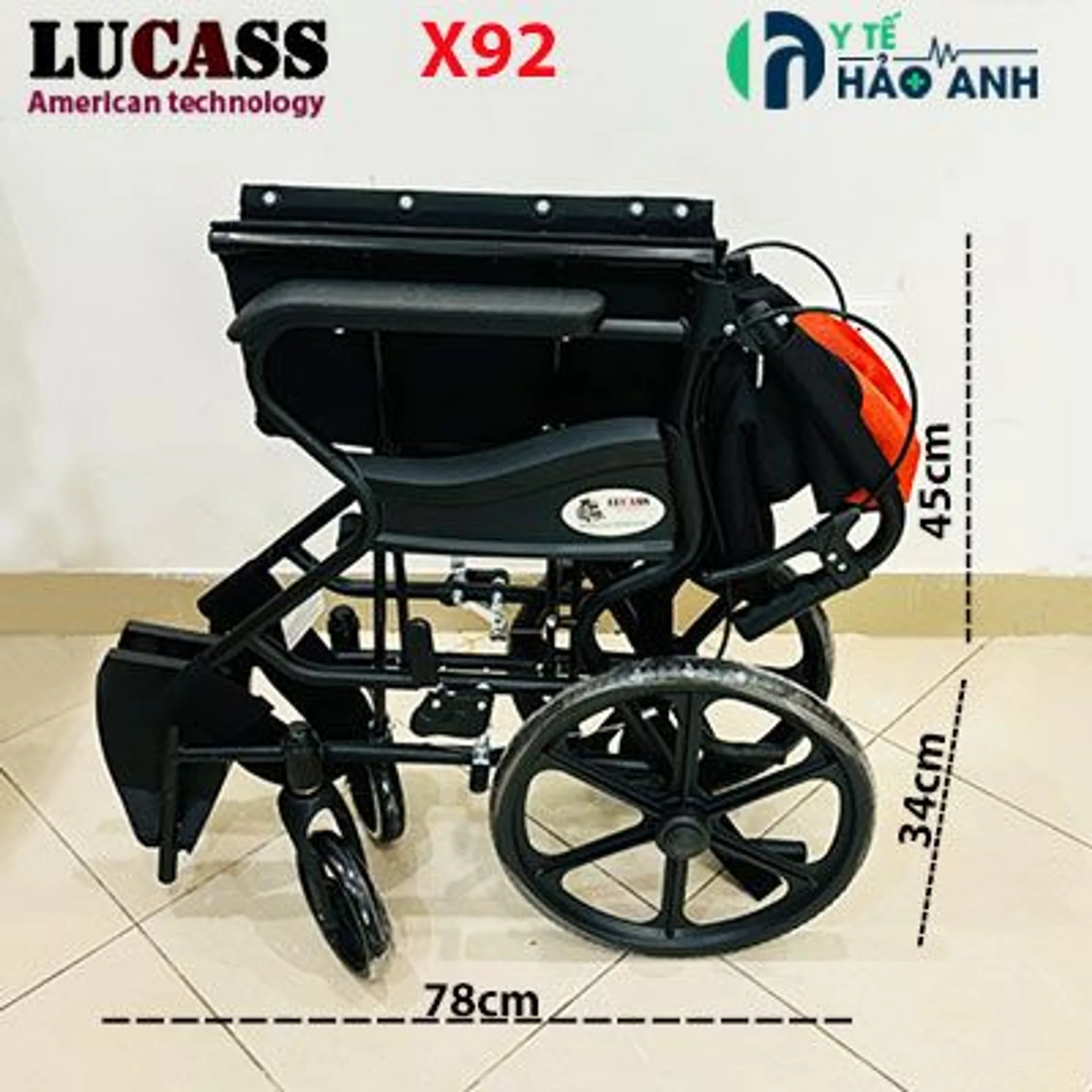Xe lăn Lucass X92 gấp gọn (ảnh 3/3)
