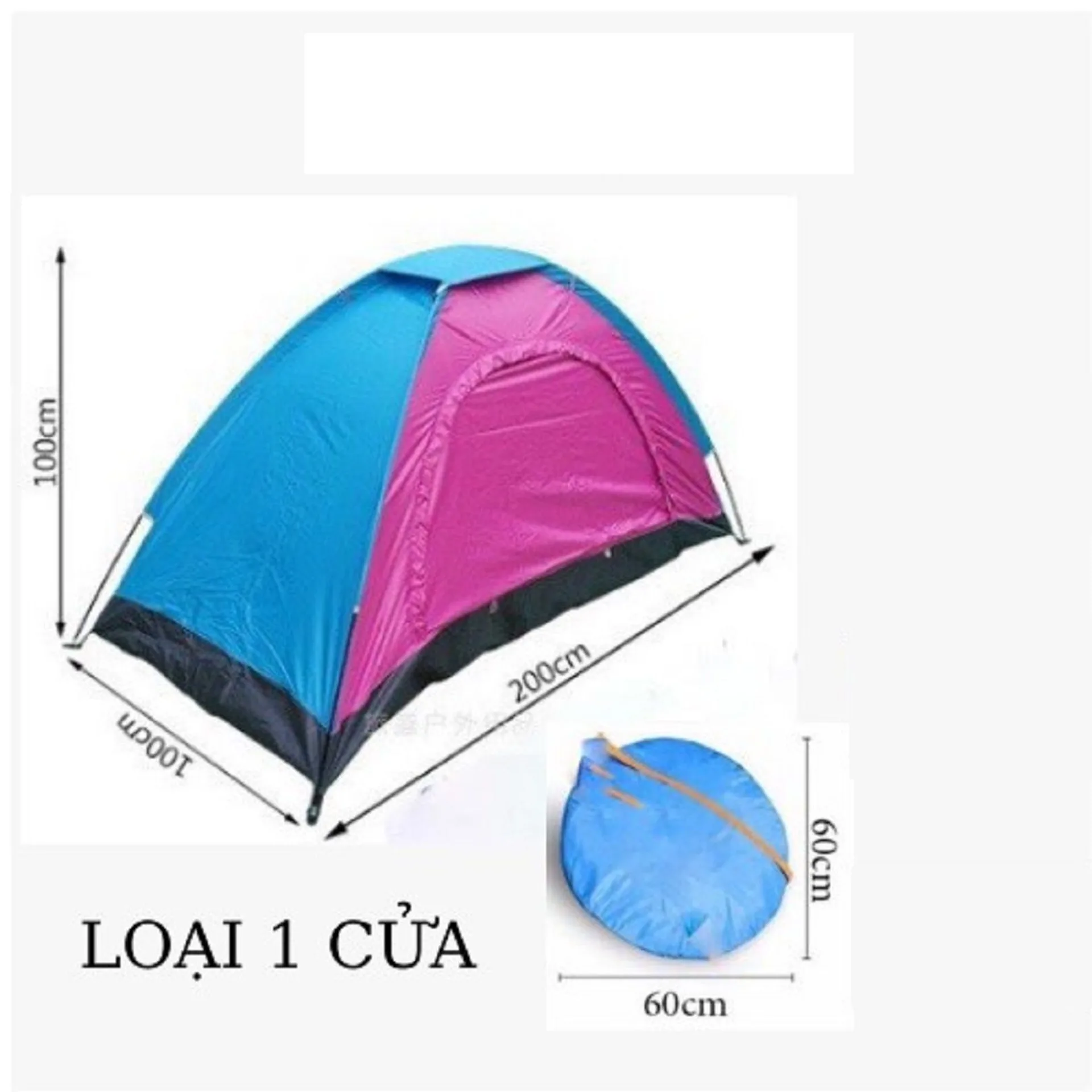 Lều cắm trại dã ngoại đi phượt du lịch 2 -3 người chống thấm nước, chống muỗi, dễ dàng gấp gọn tiện lợi (ảnh 3/6)