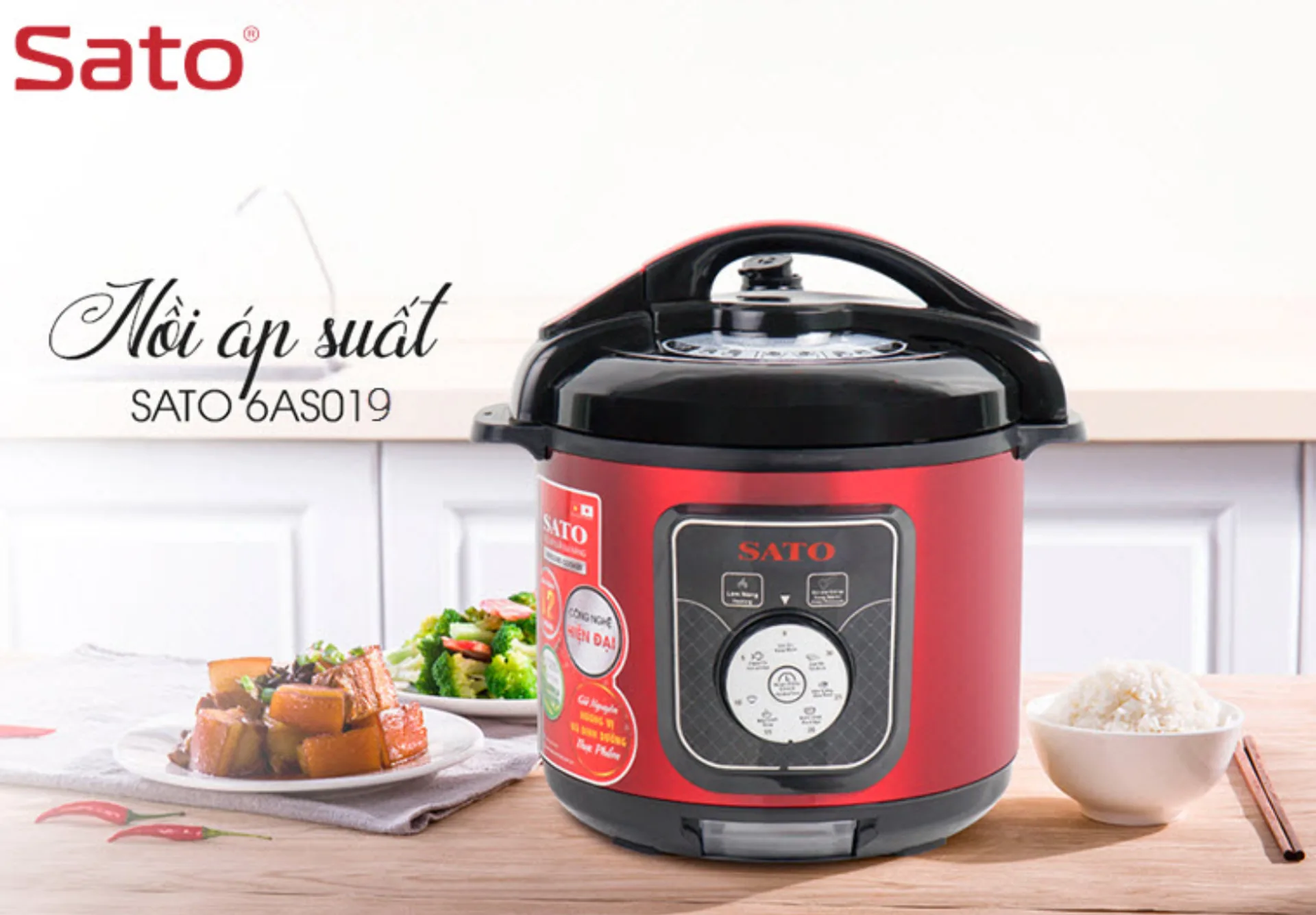 Nồi áp suất đa năng SATO 6AS019/015 6.0L