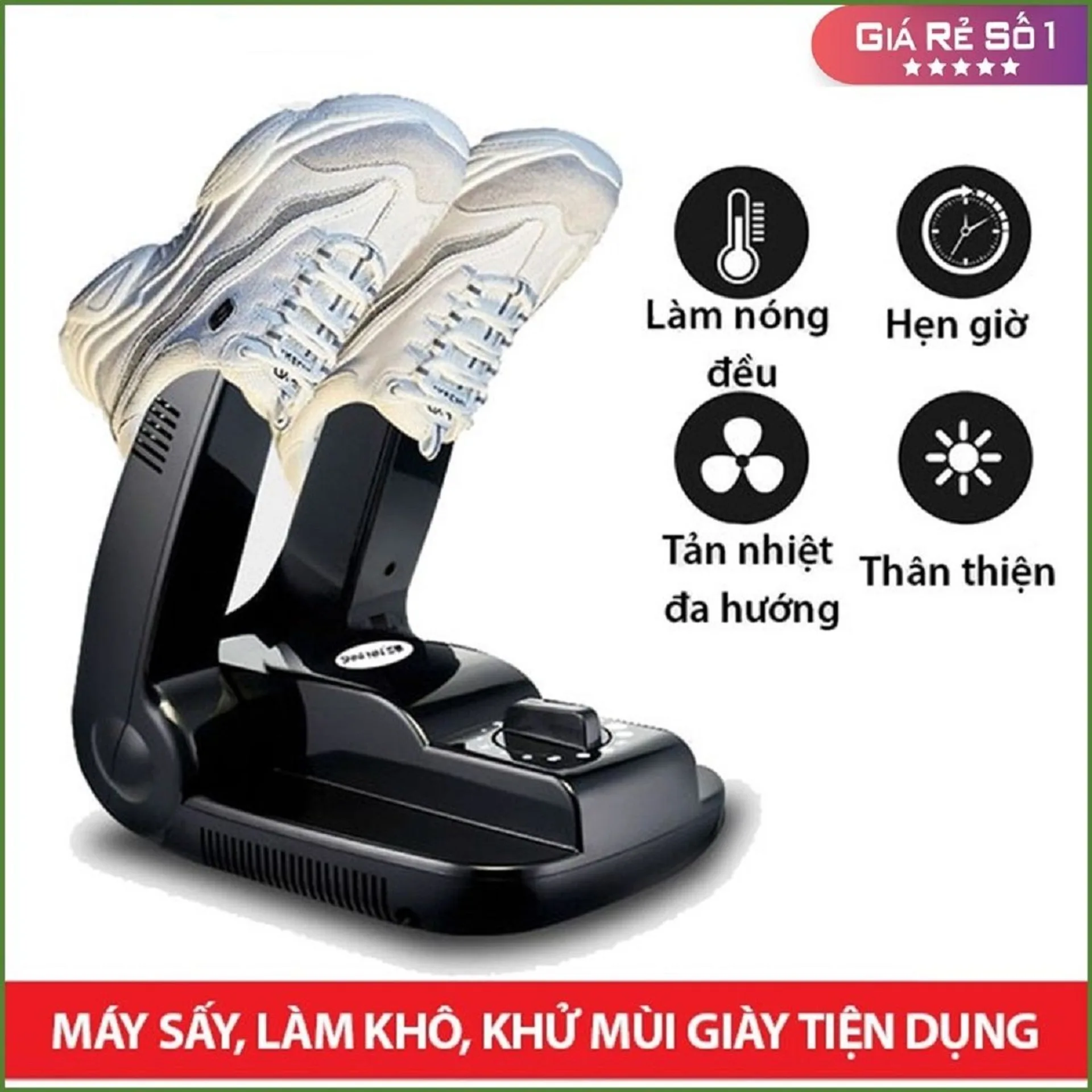 Máy sấy giày khử mùi hôi diệt vi khuẩn siêu nhanh, máy làm khô giày, dụng cụ sấy giày, dép tất thông minh