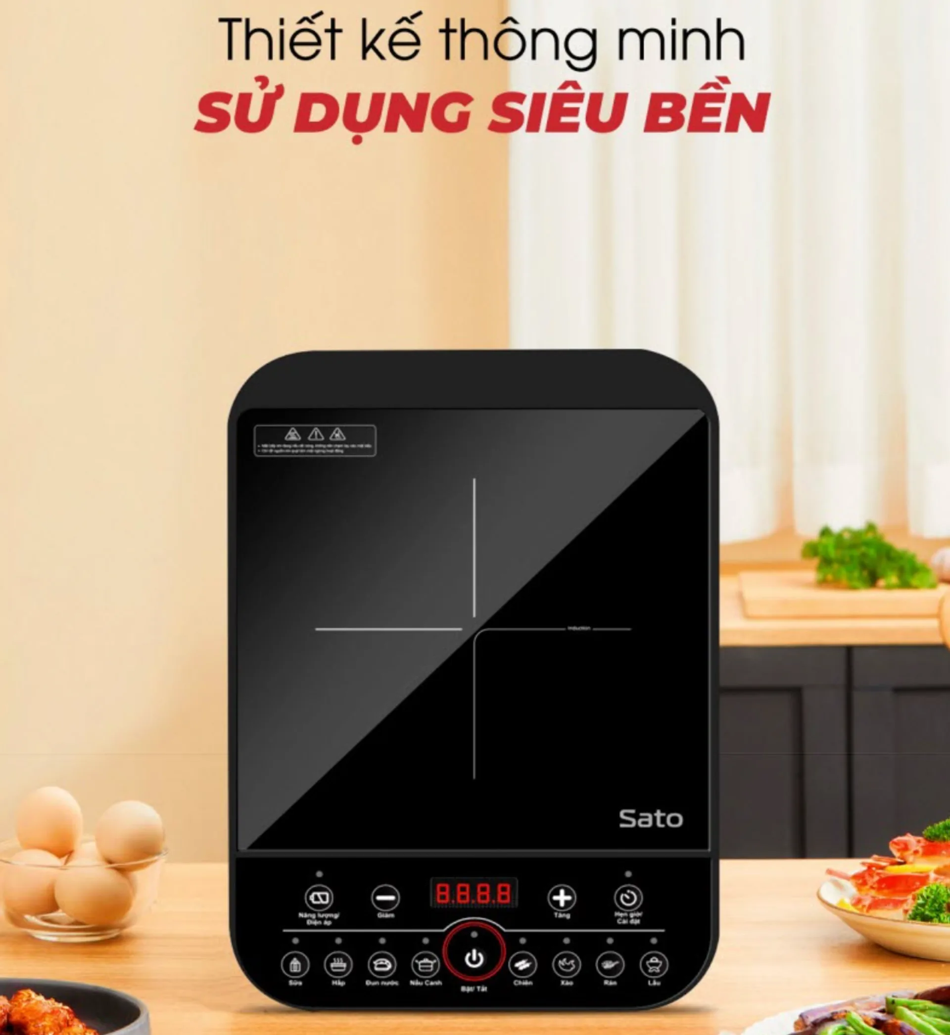 Bếp từ đơn SATO BT051 (tặng nồi lẩu inox) (ảnh 3/3)