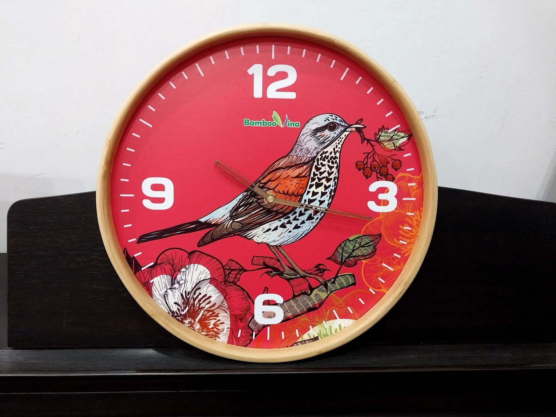 Đồng Hồ Treo Tường Gỗ Tre D30cm
