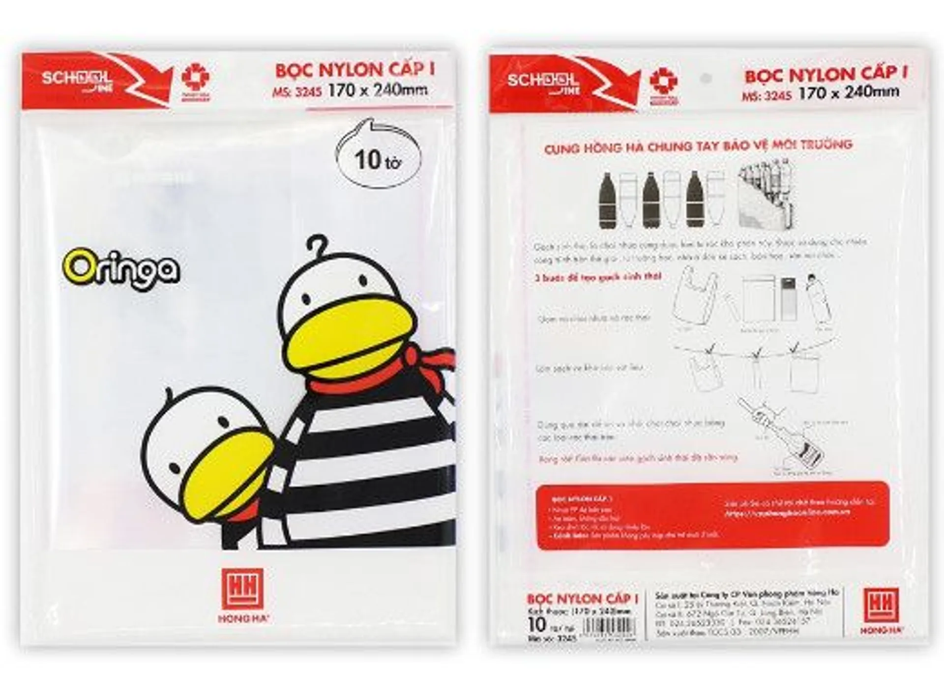 Bọc vở ni lông cấp I Hồng Hà