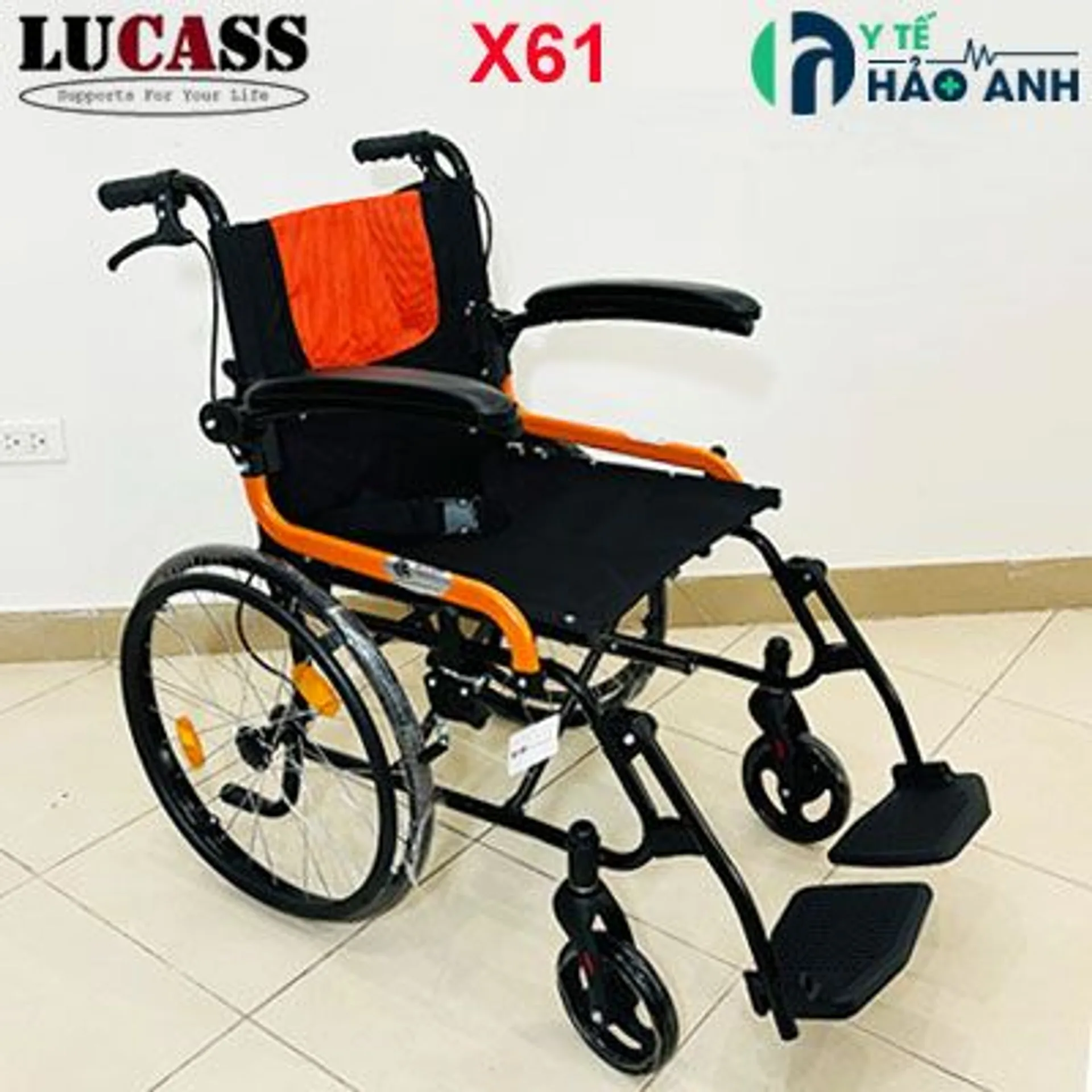 Xe lăn Lucass X61 gấp gọn du lịch