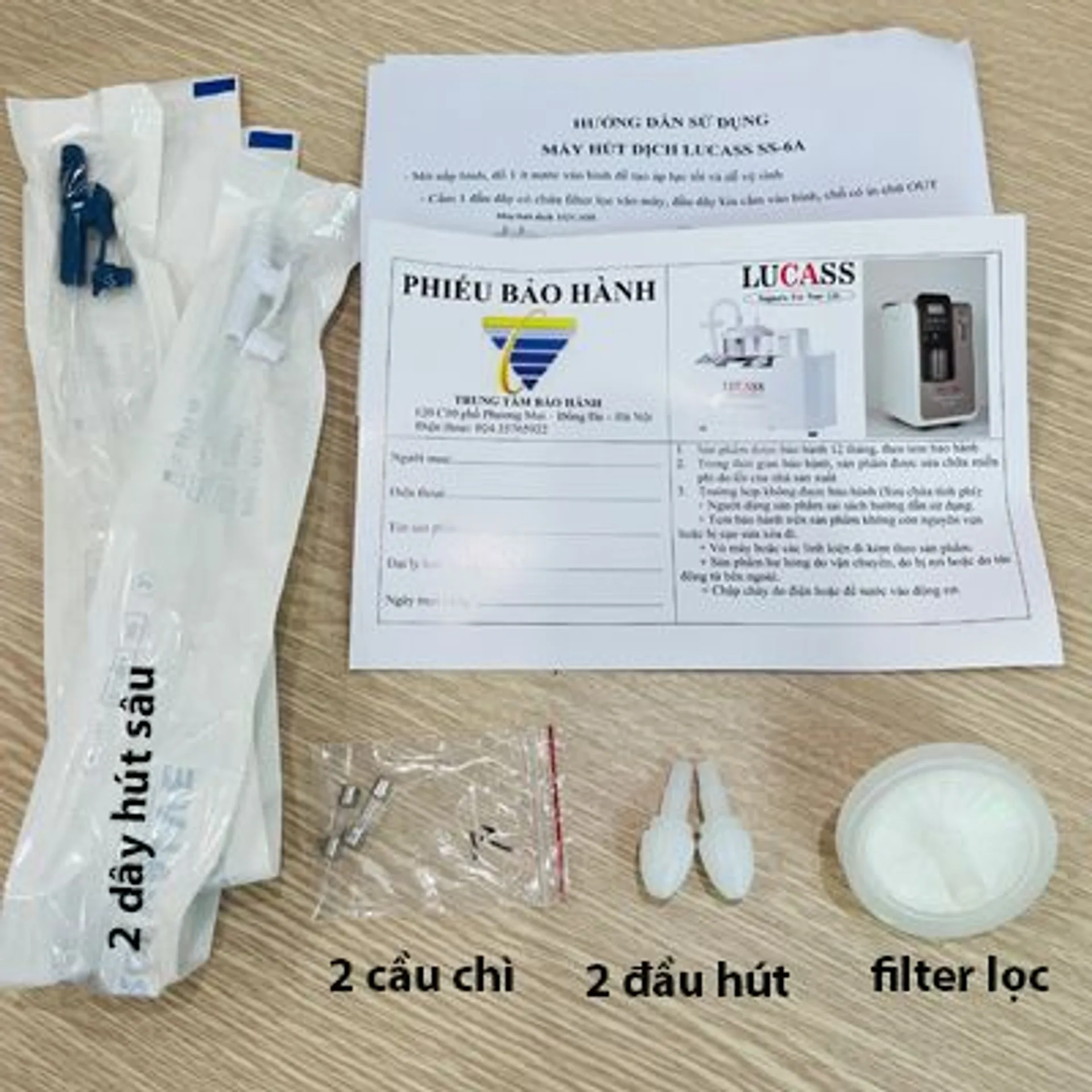 Máy hút dịch 1 bình Lucass SS-6A dùng hút dịch mũi, đờm trong gia đình (ảnh 2/4)