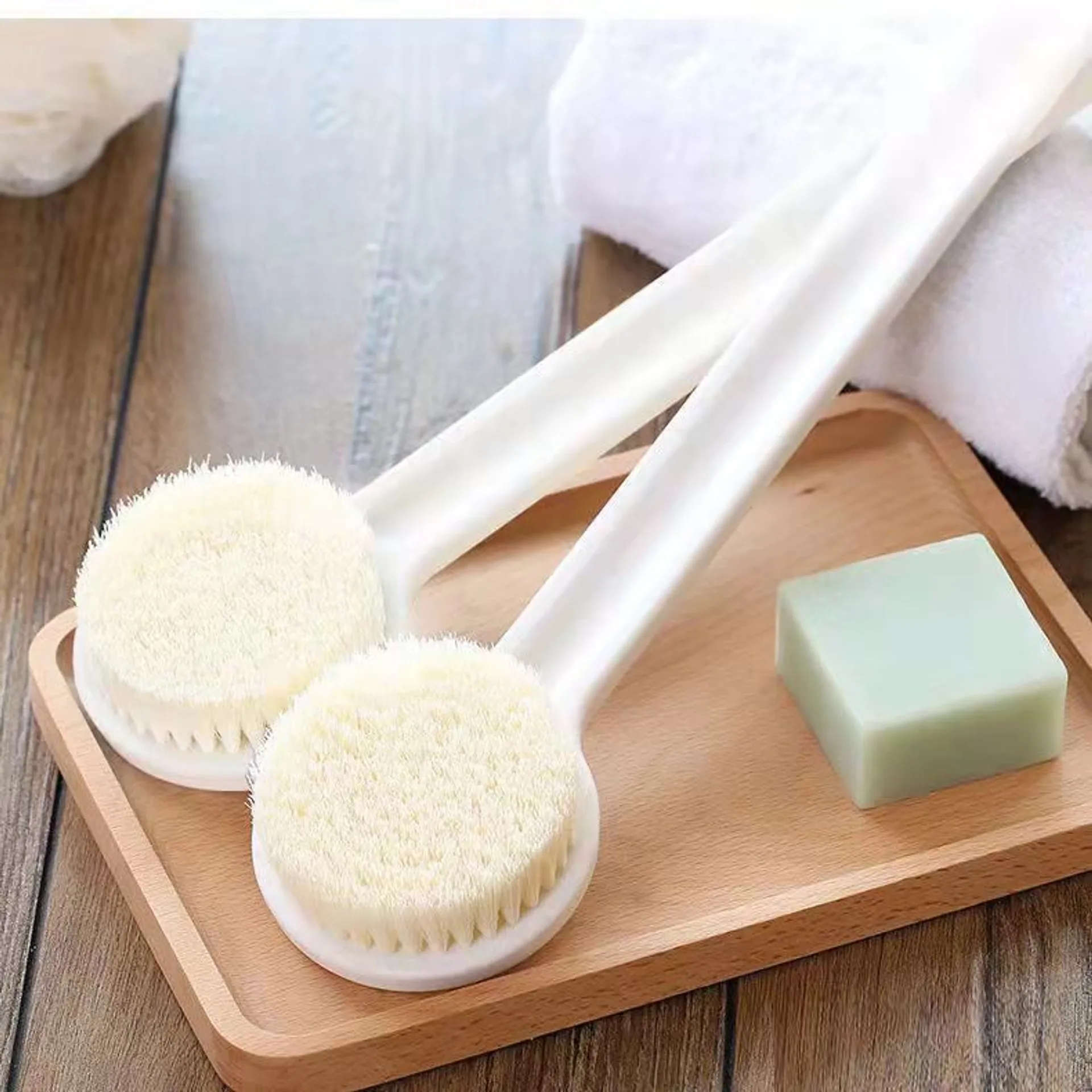 Bàn chải cọ lưng cán dài làm sạch tế bào chết, cây chà lưng lông siêu mềm (ảnh 4/6)