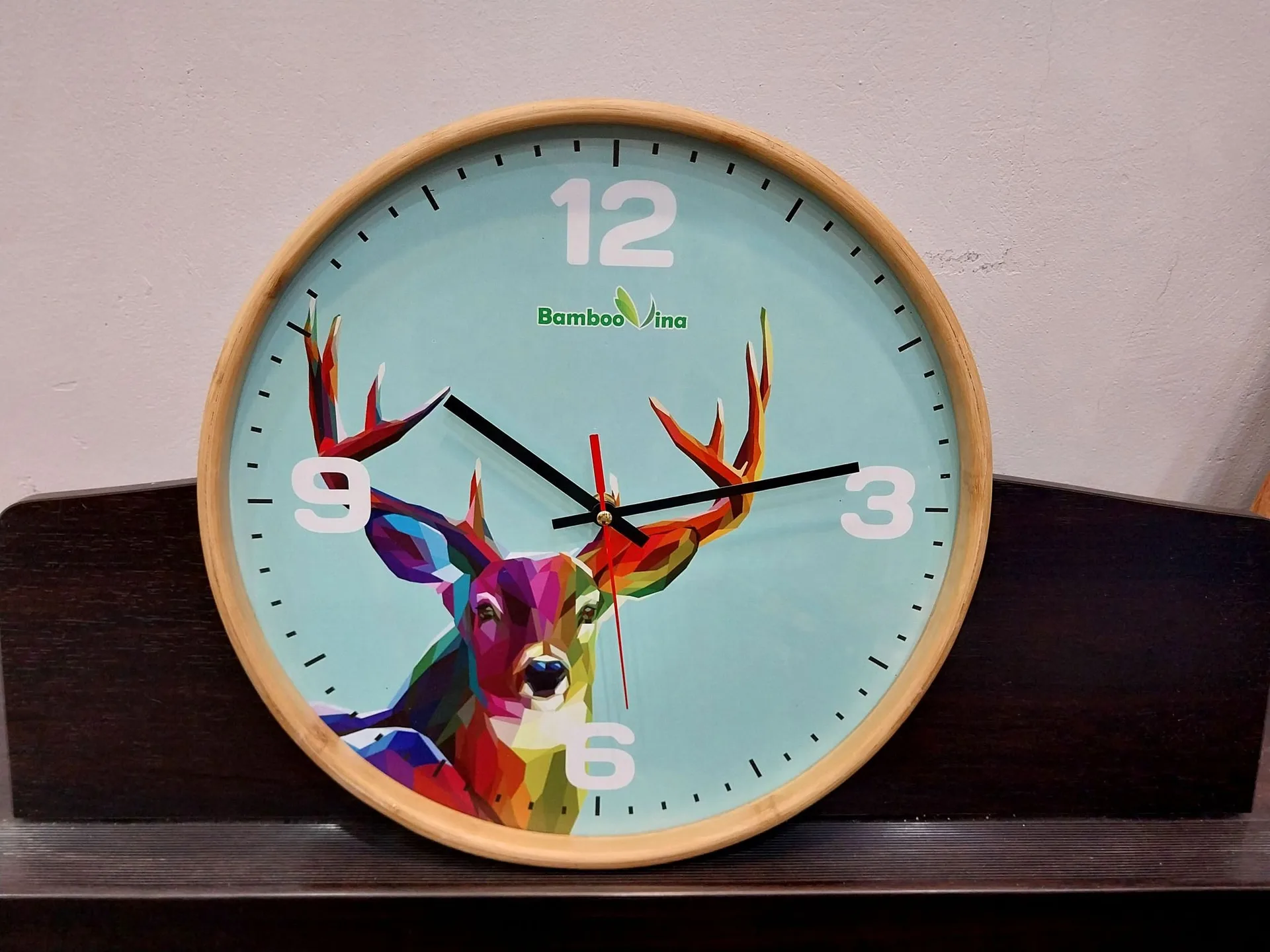 Đồng Hồ Treo Tường Gỗ Tre D30cm (ảnh 5/5)
