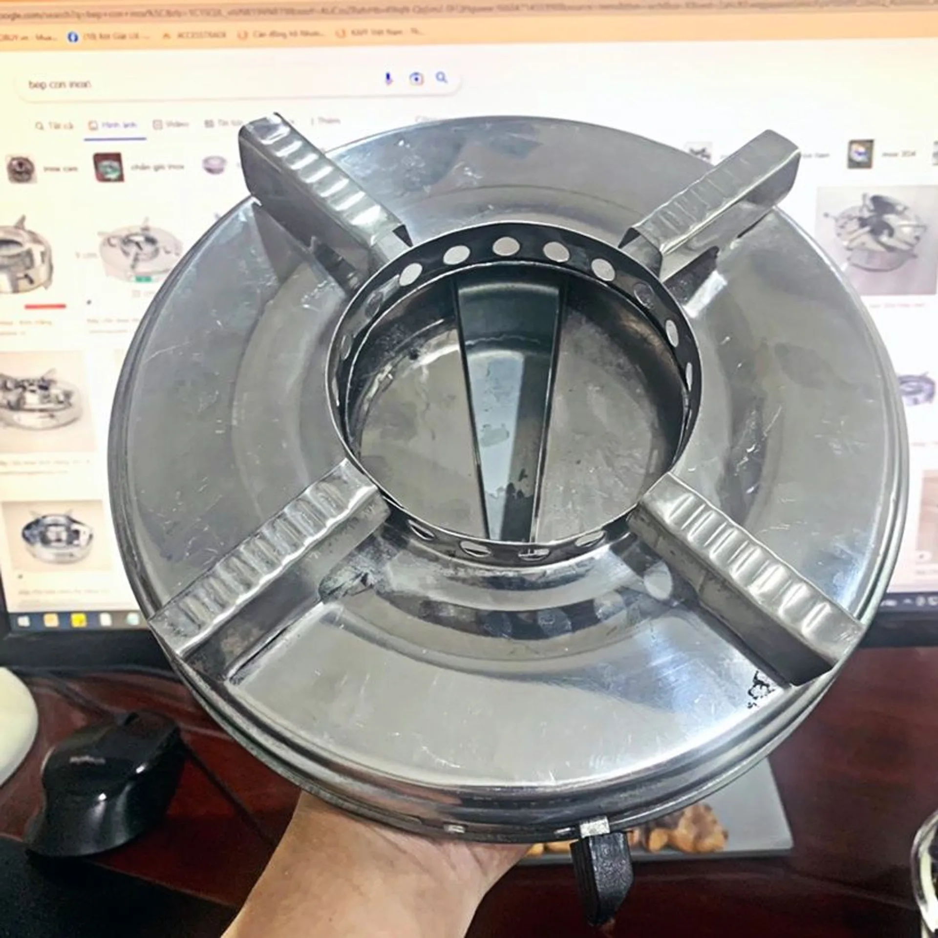Bếp cồn khô inox mini tiện lợi, bếp cồn lẩu nướng nhỏ gọn dễ dàng mang đi dã ngoại (ảnh 4/5)