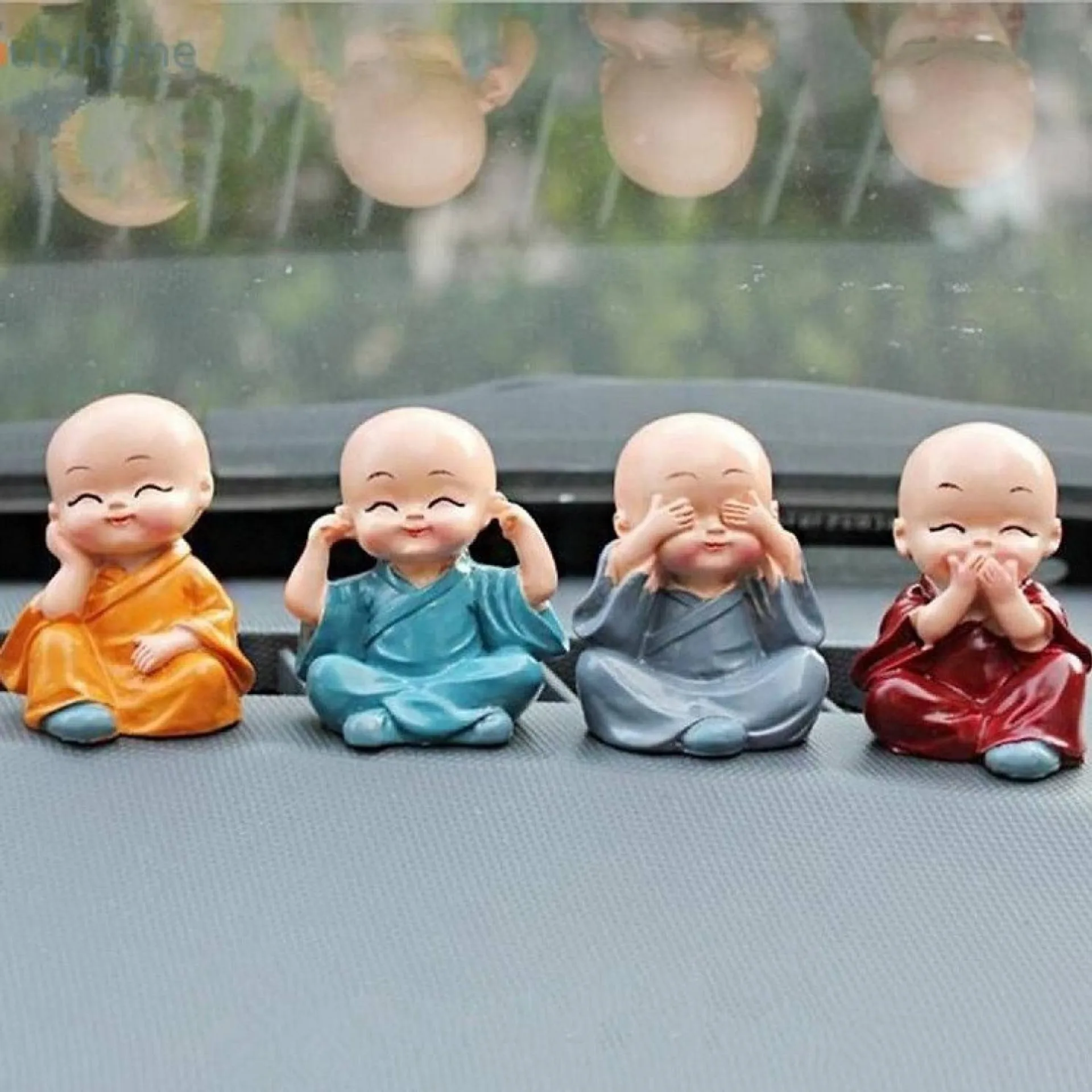 Bộ tượng tứ không 4 vị hòa thượng phong thủy, bộ tượng để ô tô bàn làm việc