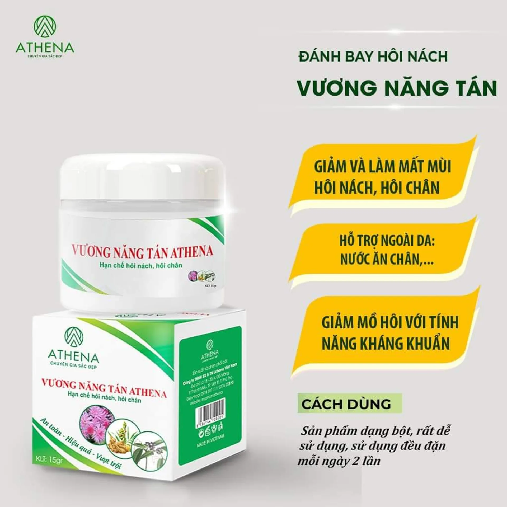 Vương năng tán- Chữa hôi nách