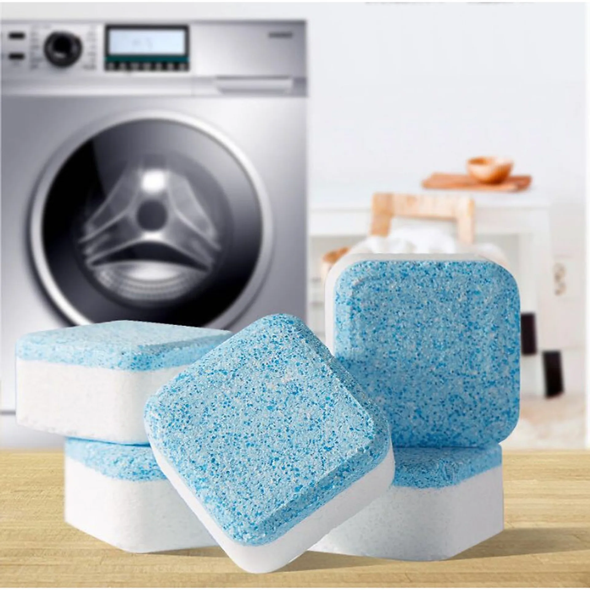 Hộp 12 viên tẩy vệ sinh diệt khuẩn, tẩy sạch chất cặn, mảng bám, ẩm mốc hiệu quả  cho lồng máy giặt