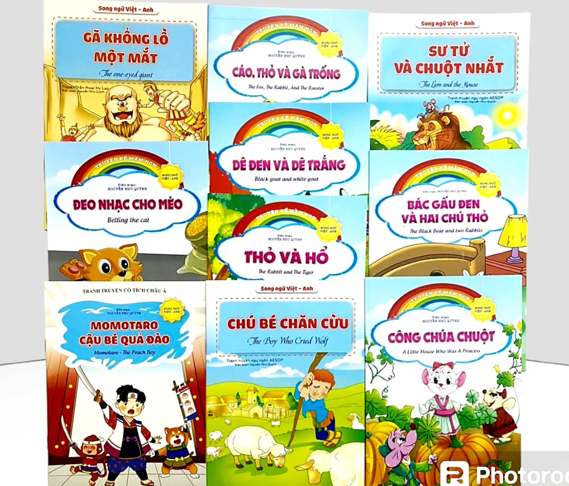 Combo 10 cuốn truyện cổ tích song ngữ cho bé