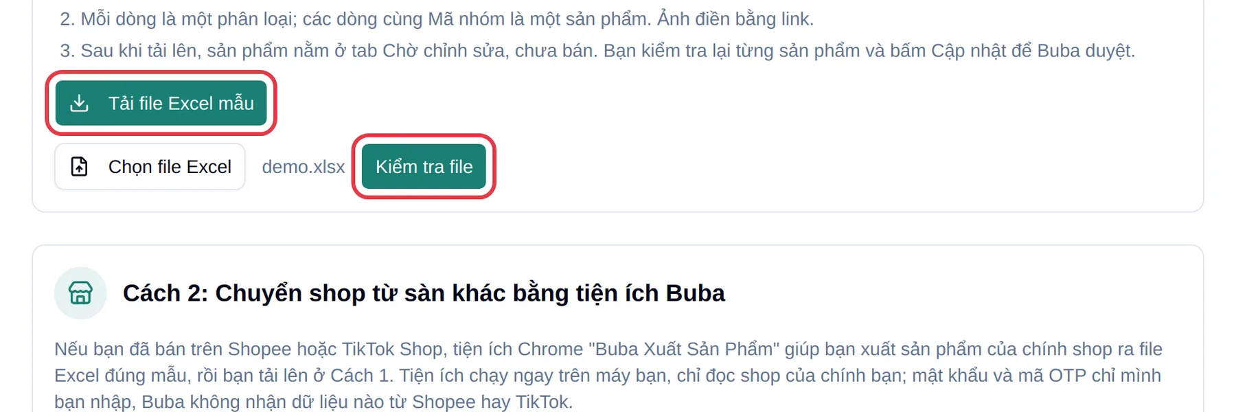 Chọn file và bấm Kiểm tra file